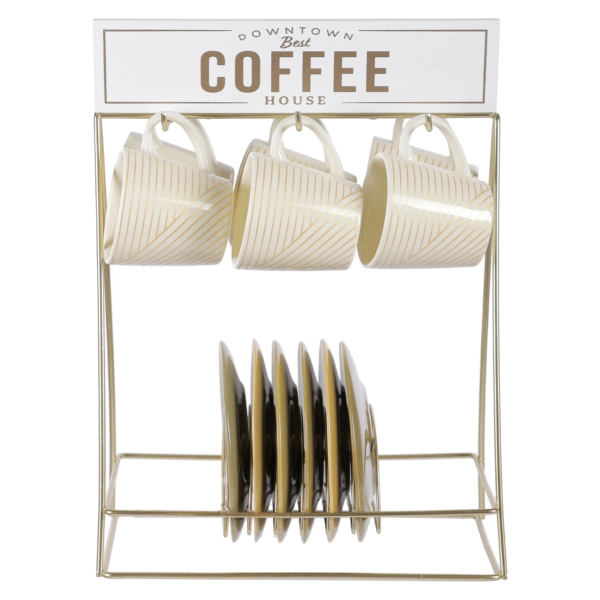 Support 6 tasses et 6 sous tasses