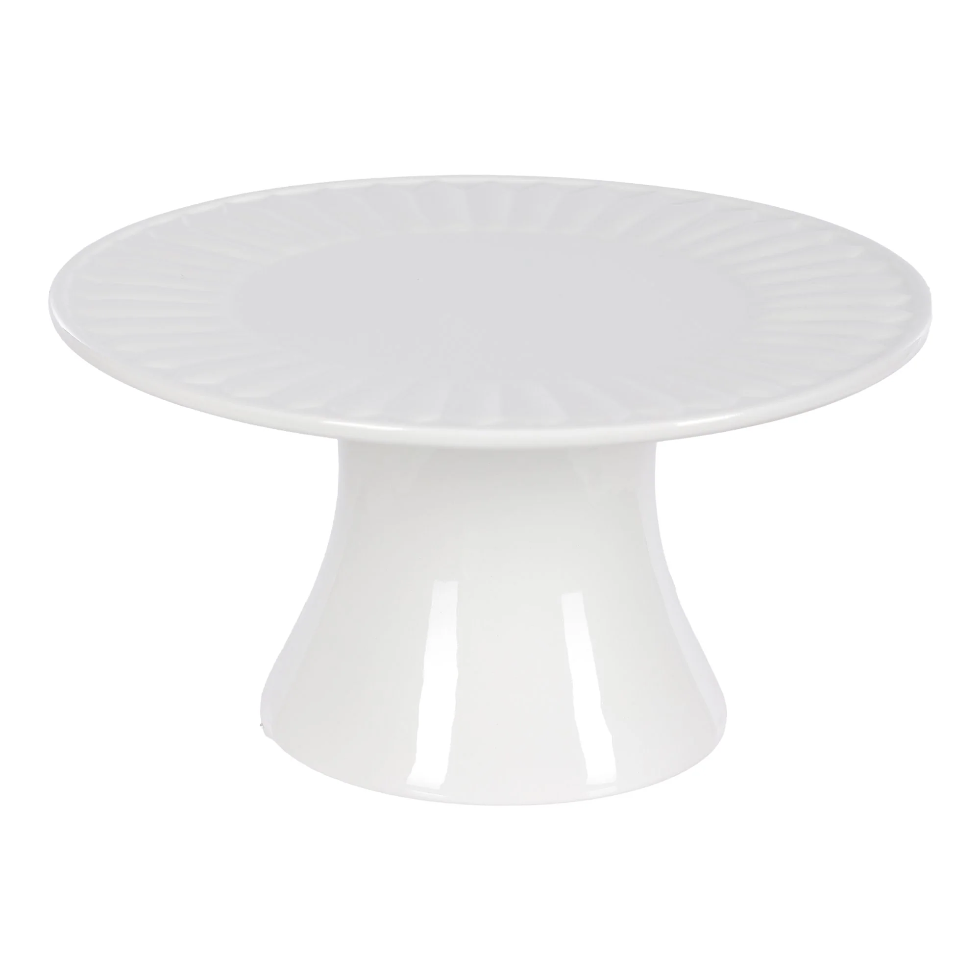 Support à gâteau strié dolomite 22.2 cm  - Beige