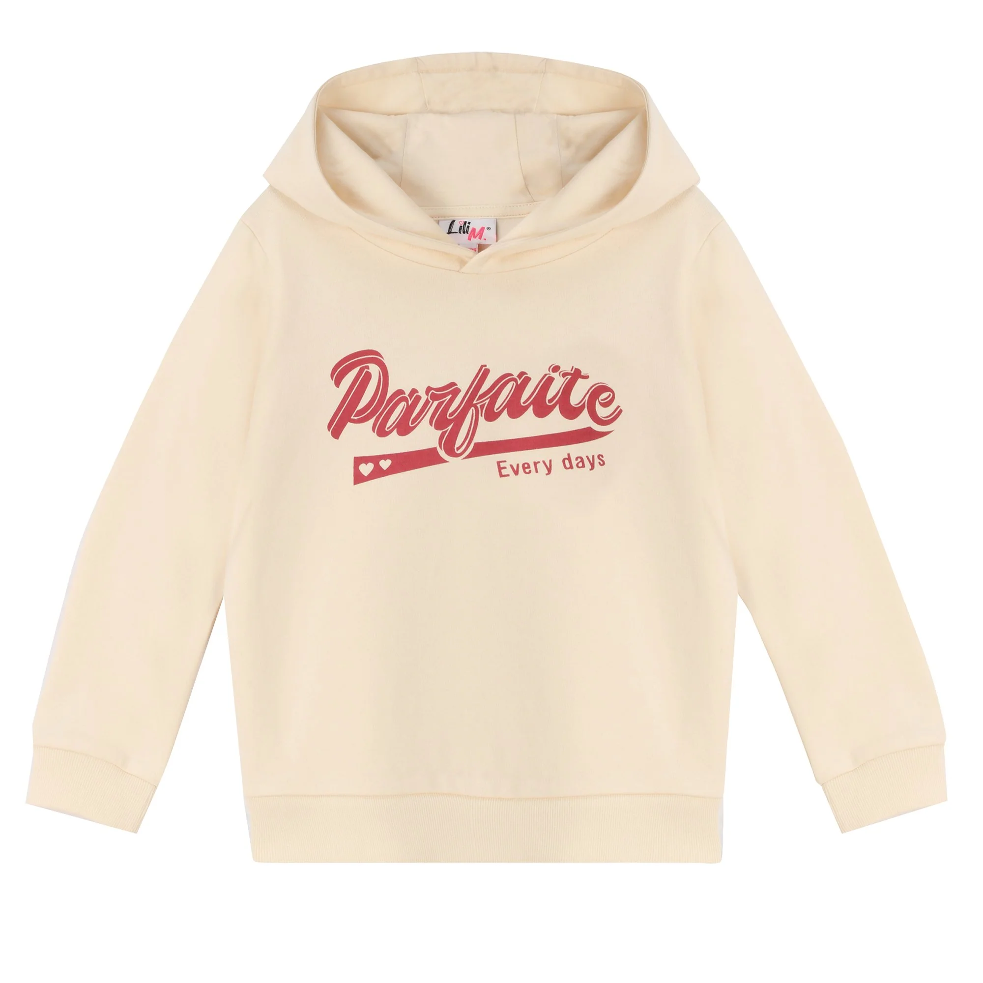 Sweat à capuche avec animation 3/12 ans - Beige