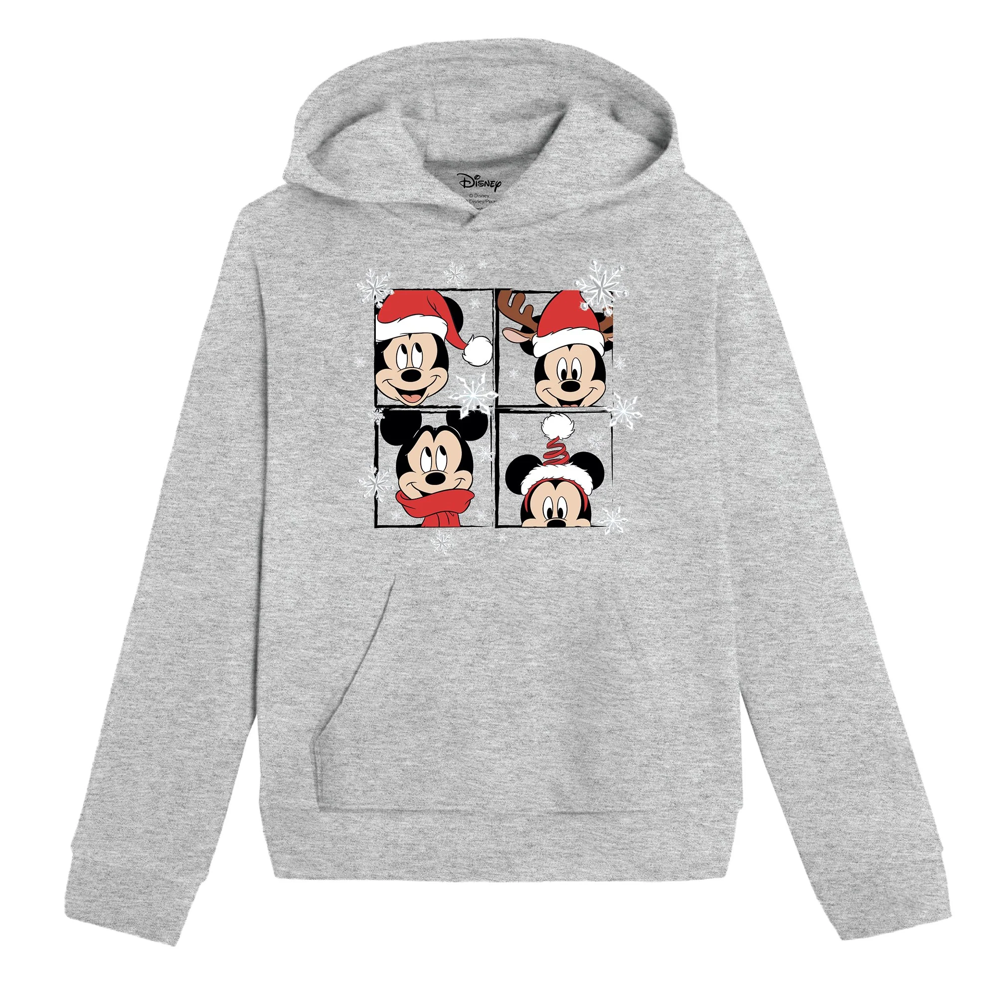 Sweat à capuche de Noël licence 4/12 ans - Gris