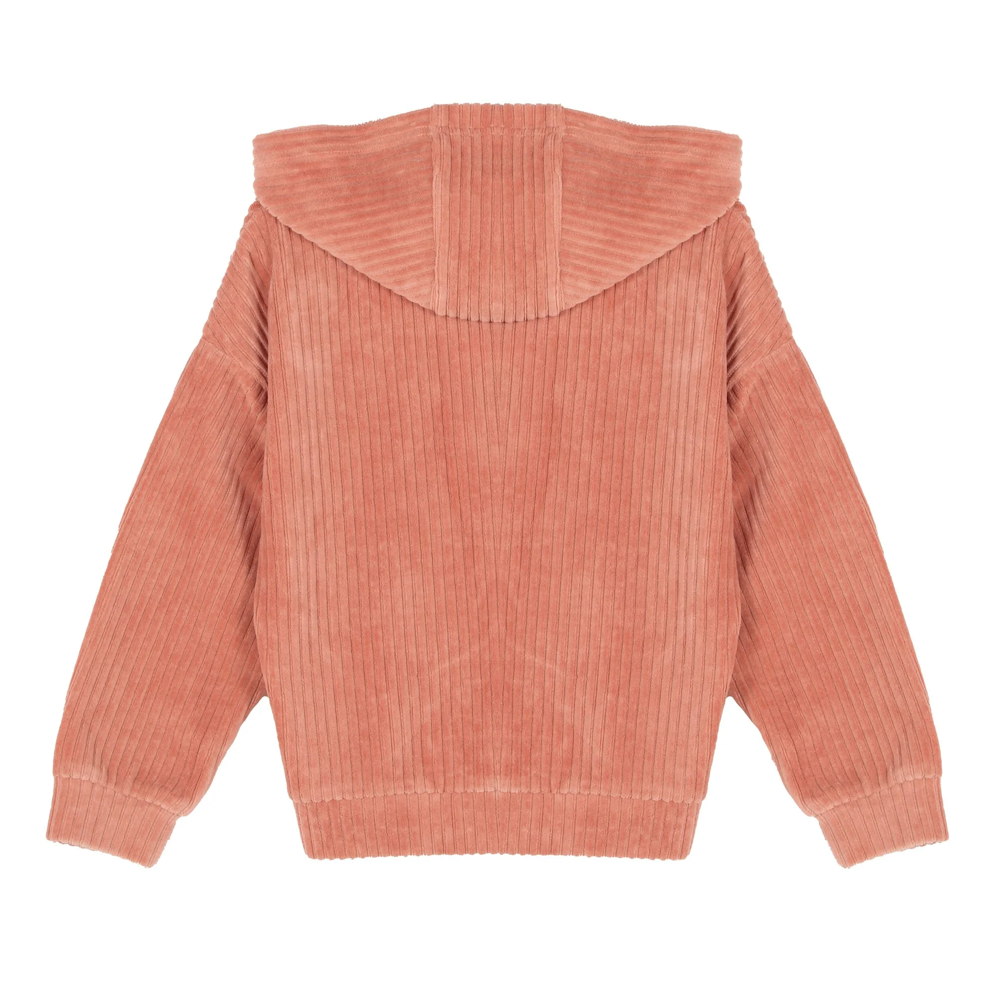 Sweat à capuche en velours - Rose - Image 2