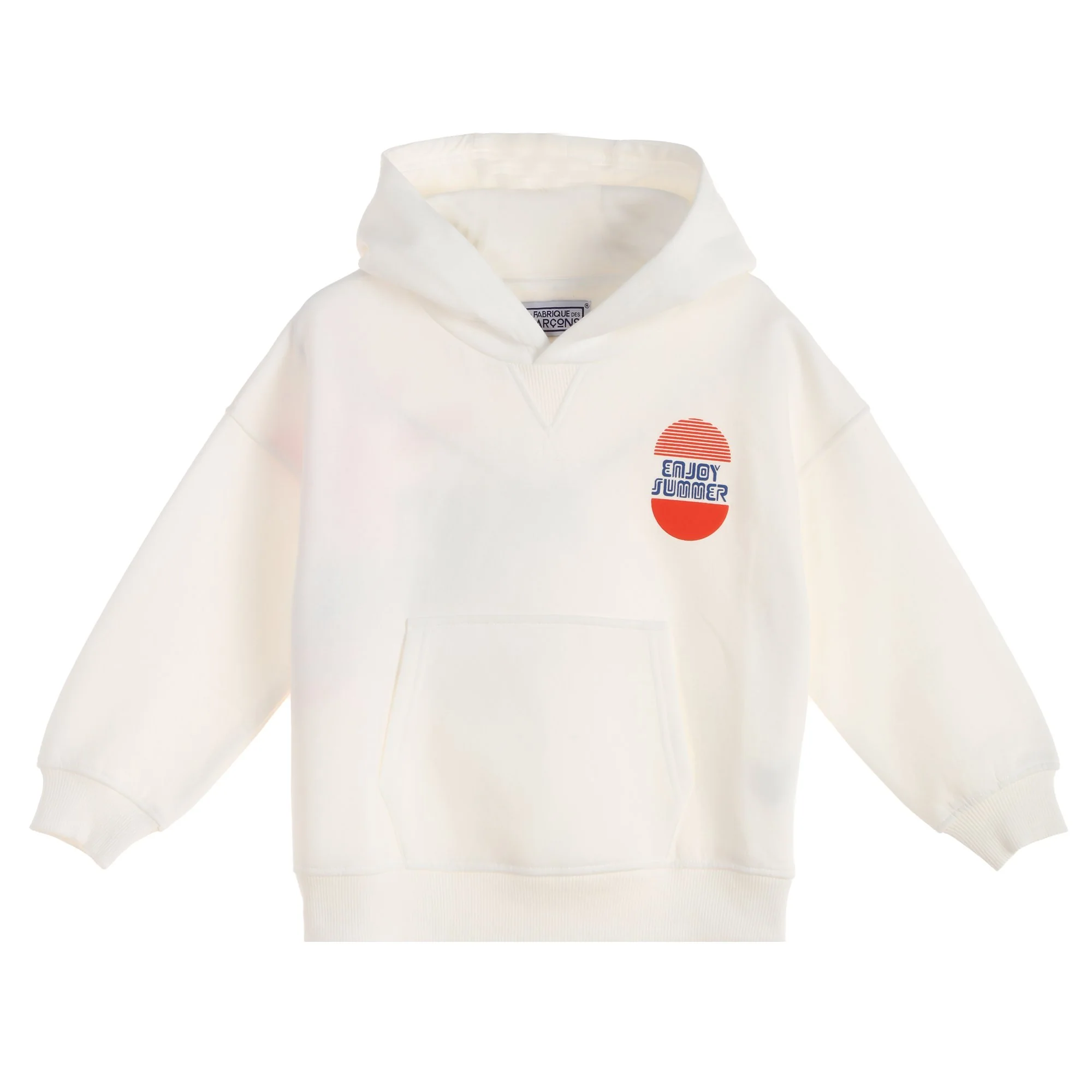 Sweat à Capuches avec Animations  - Blanc