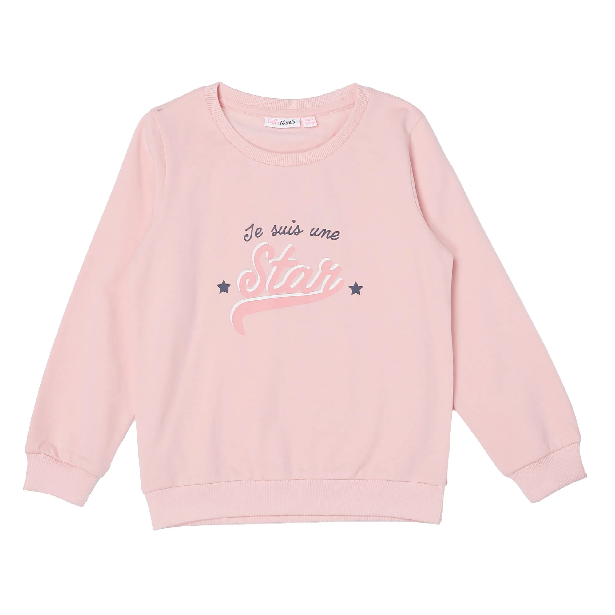 Sweat à col rond 3/6 ans - Rose