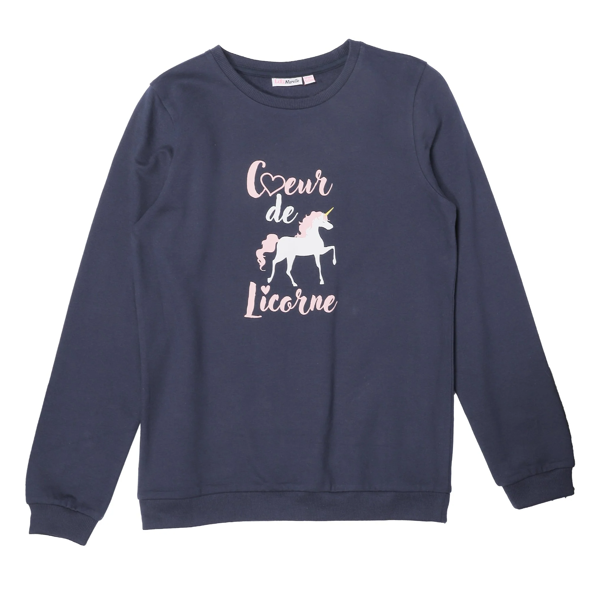 Sweat à col rond 8/12 ans - Bleu foncé