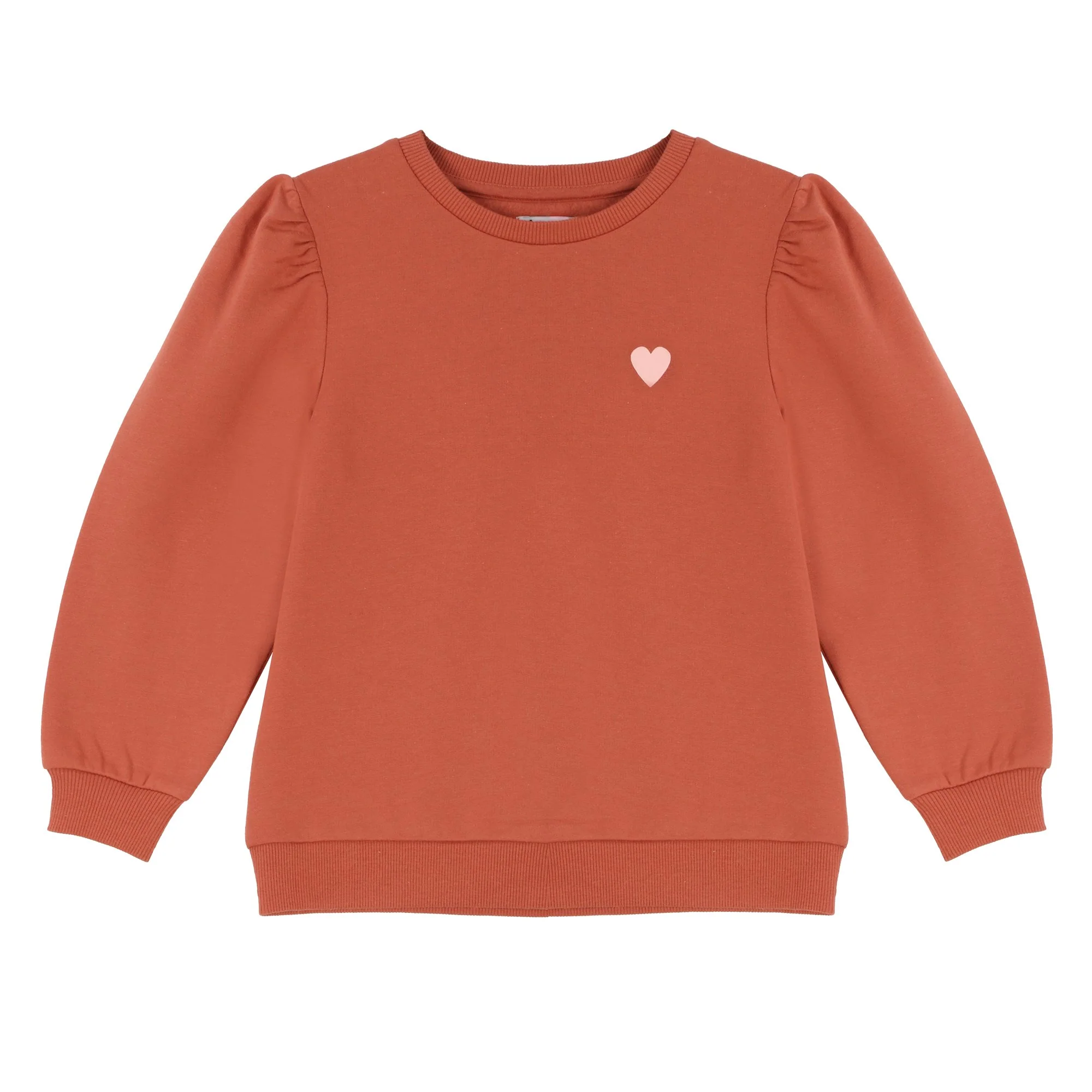 Sweat col rond avec animation 3/12 ans - Orange
