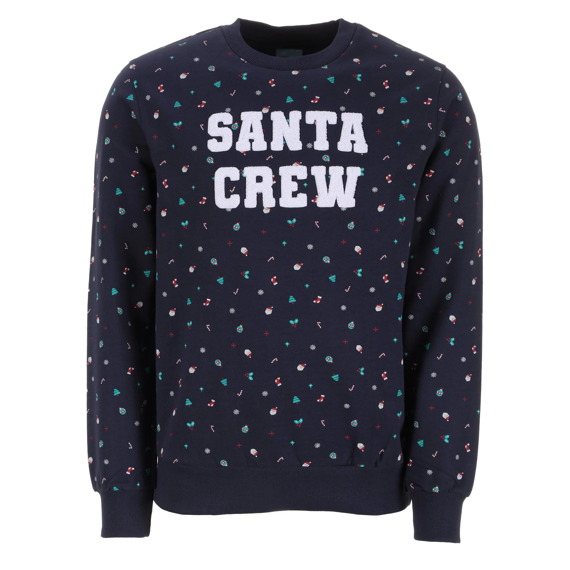 Sweat col rond de Noël - Bleu foncé