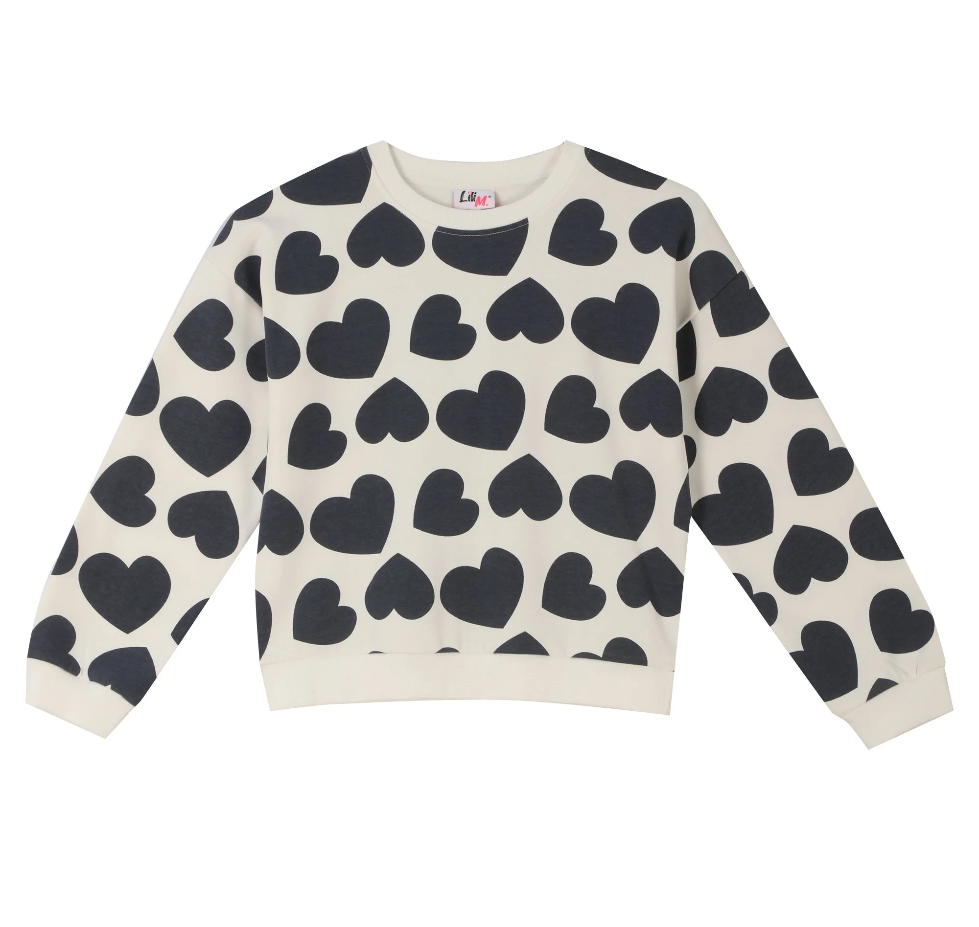Sweat col rond imprimé 3/12 ans - Blanc