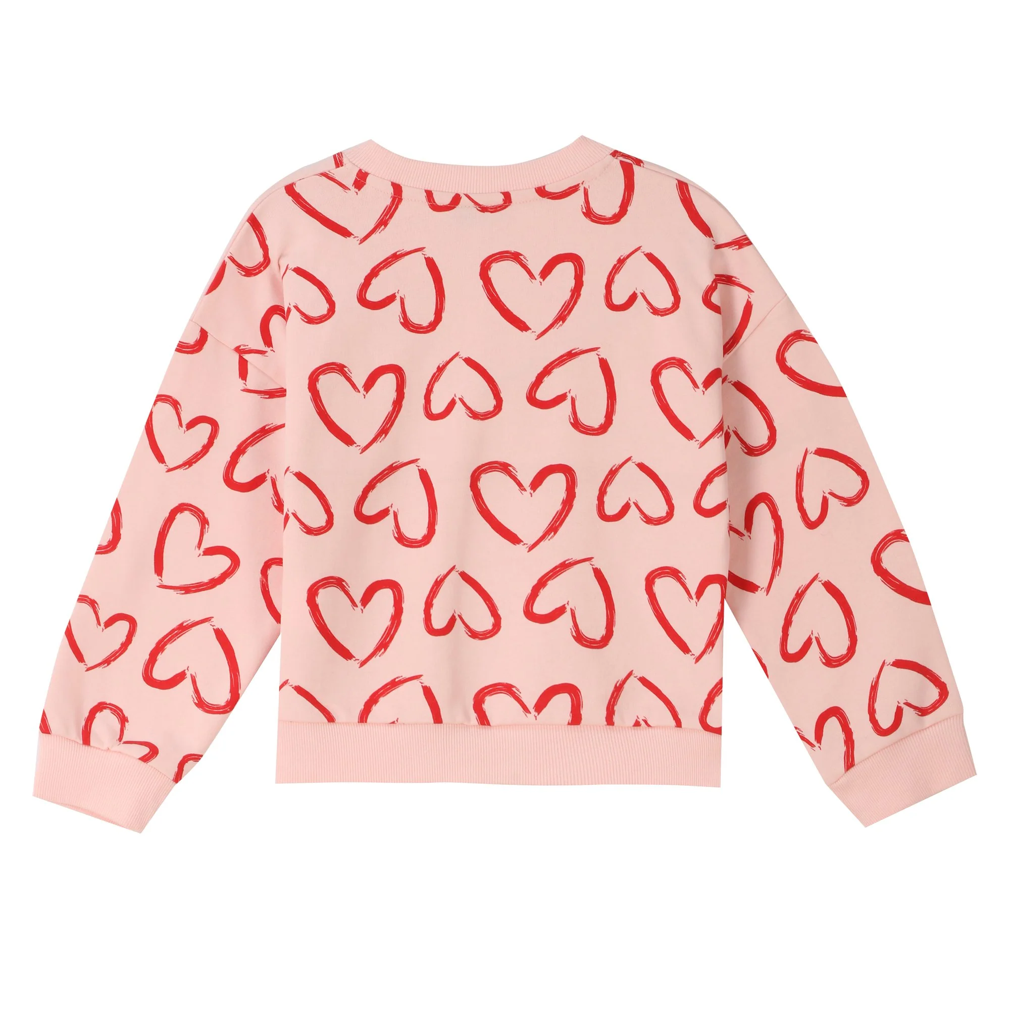 Sweat col rond imprimé 3/12 ans - Rose - Image 2