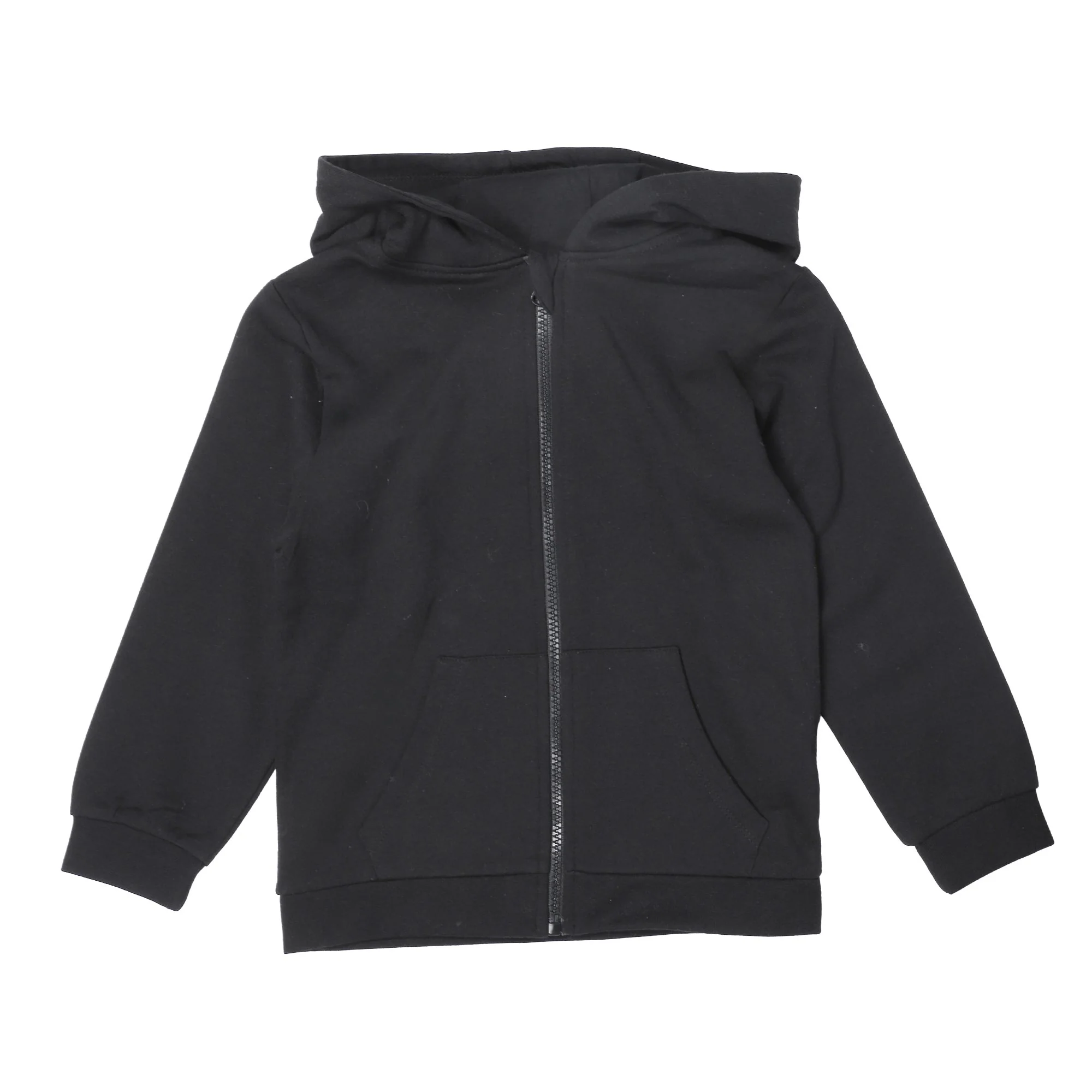 Sweat zippé à capuche 3/12 ans - Noir