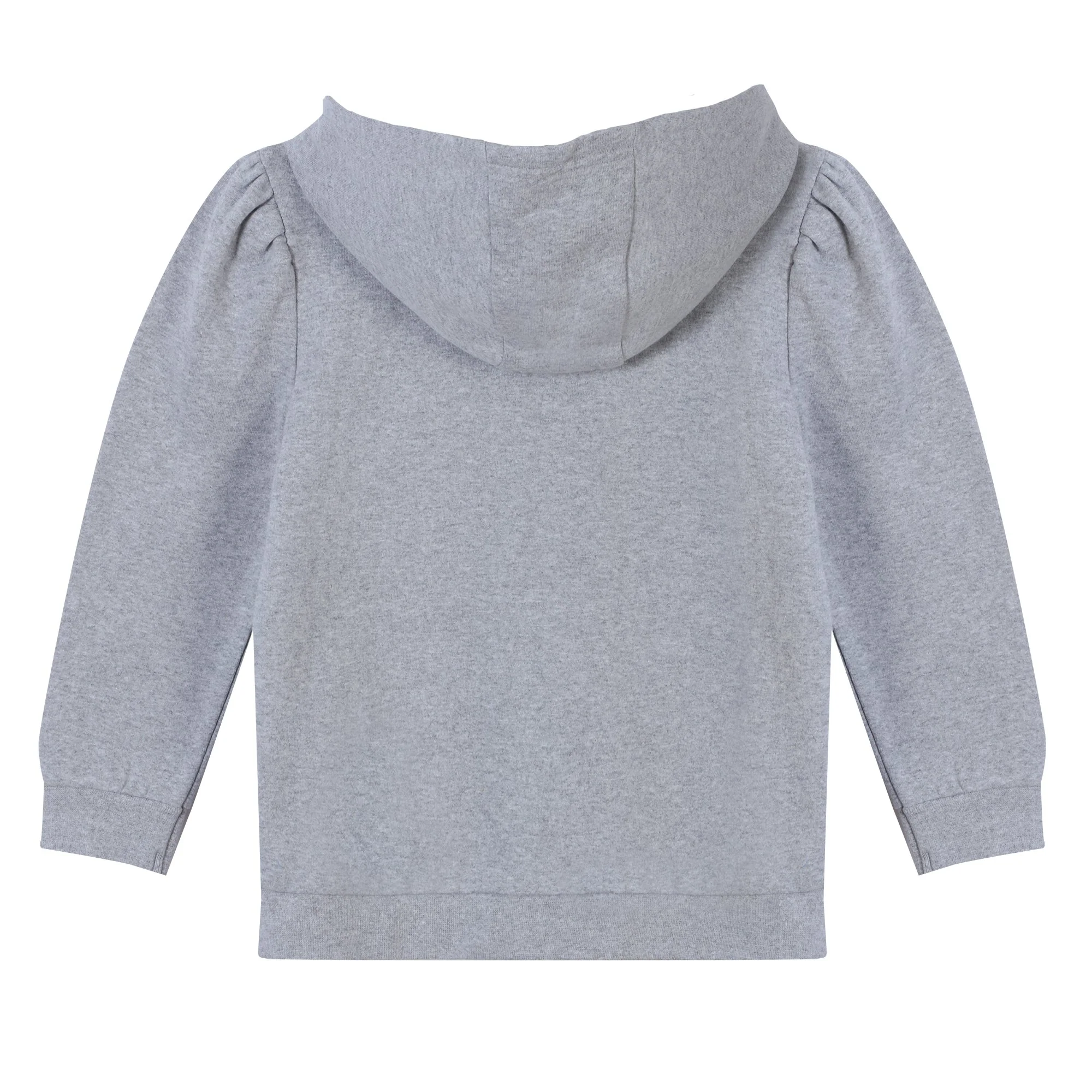Sweat zippé à capuche brodé cœur 3/12 ans - Gris - Image 2