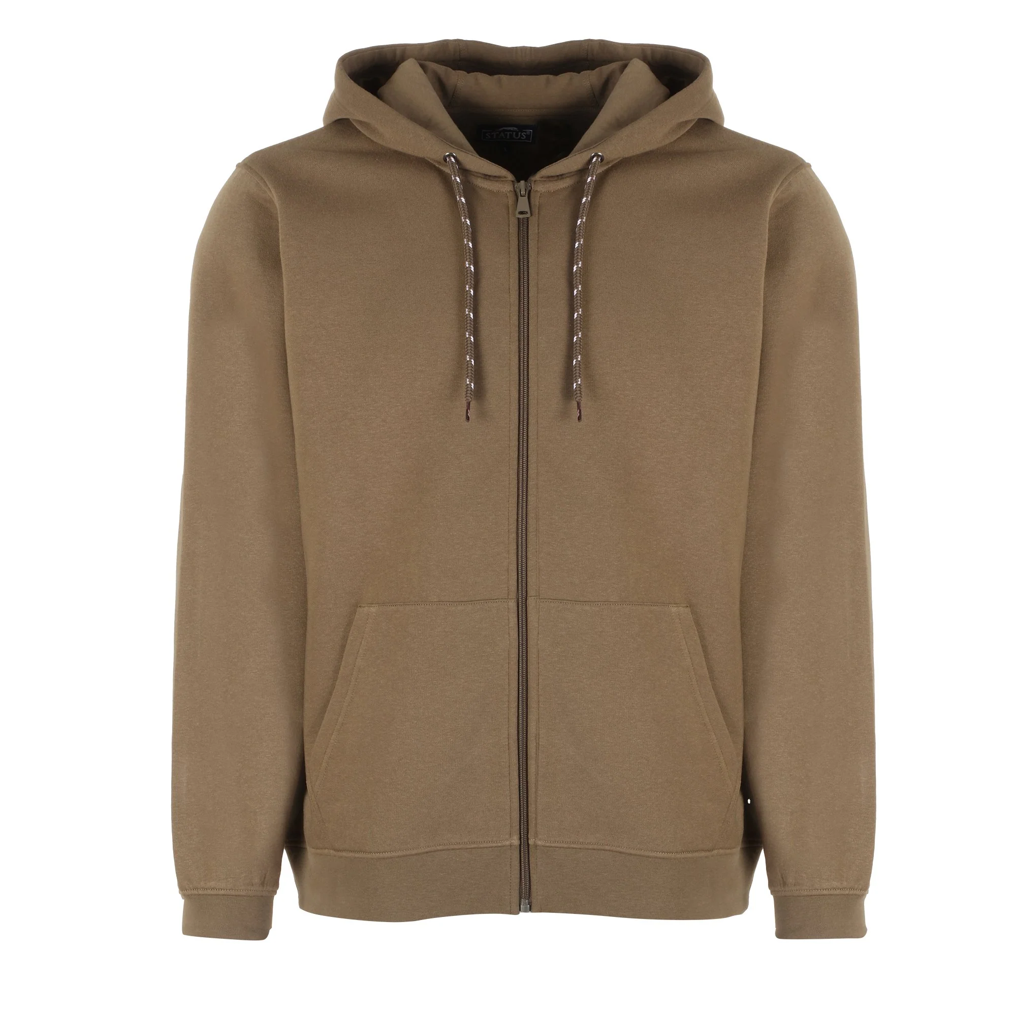 Sweat zippé à capuche - Kaki