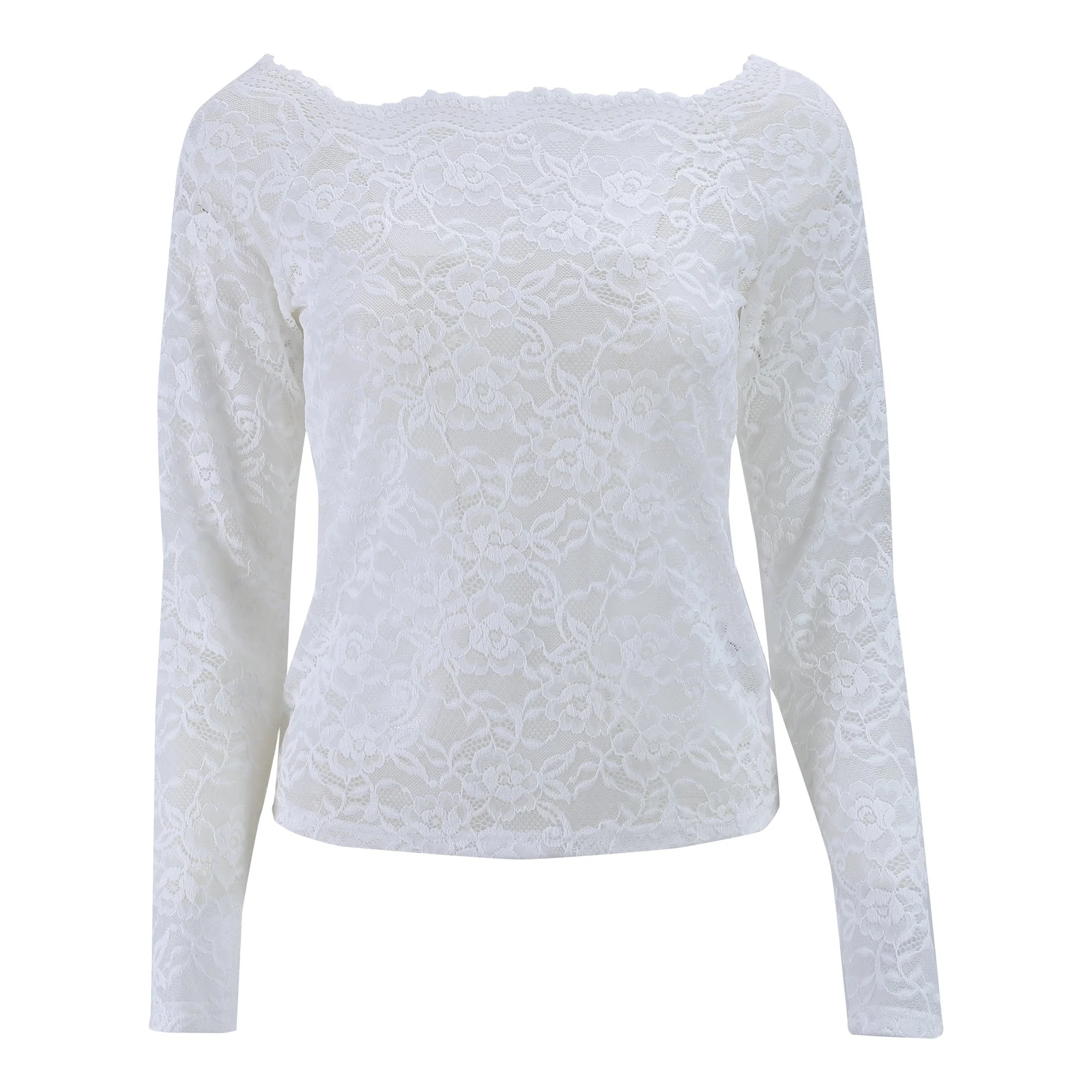 T-shirt en Dentelle - Blanc
