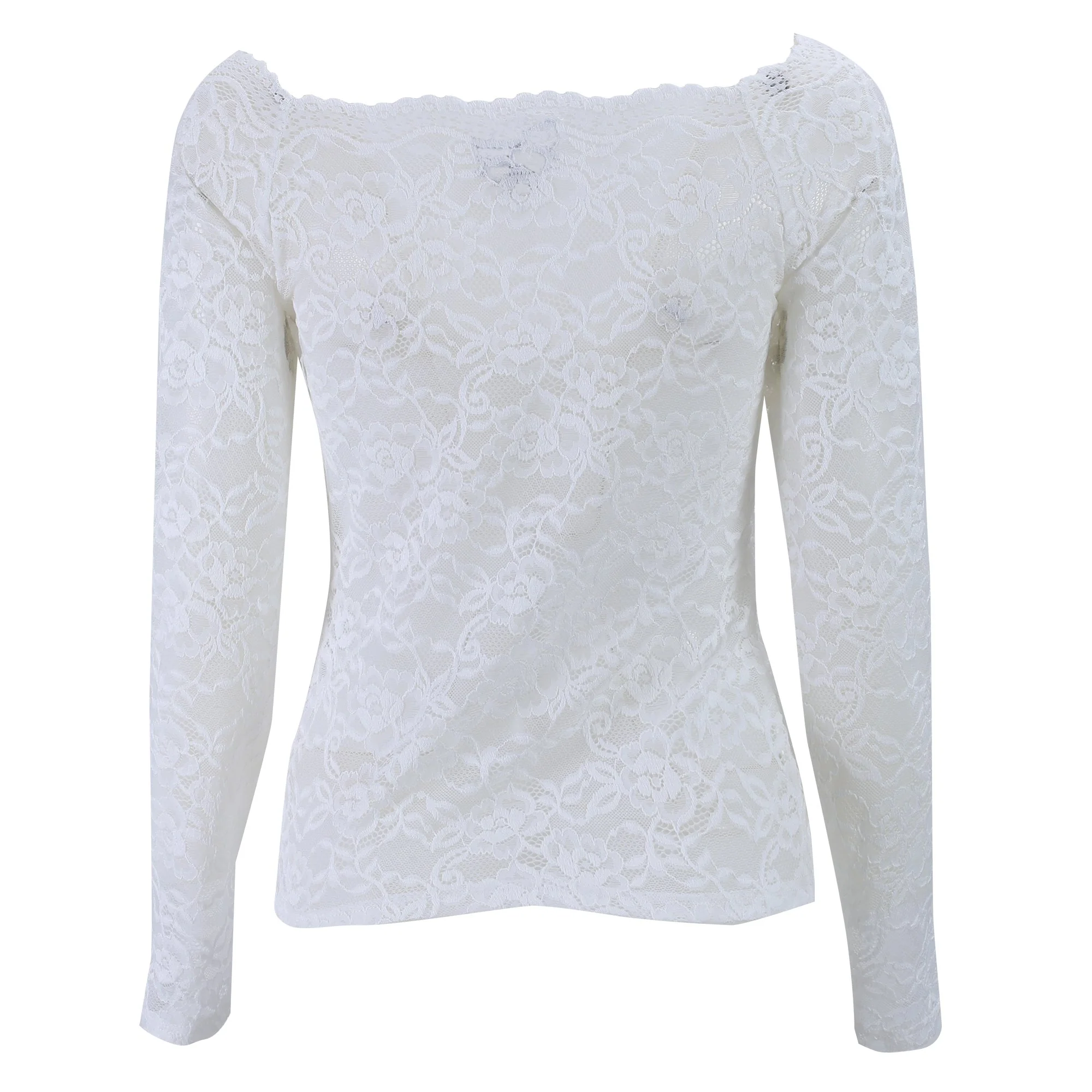 T-shirt en Dentelle - Blanc - Image 2