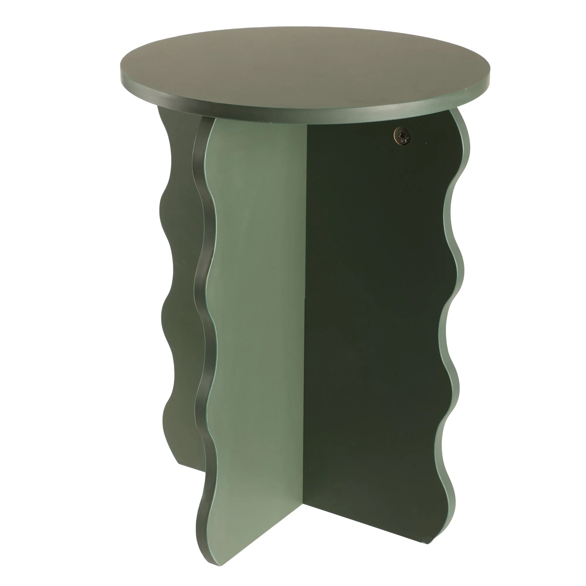 Table d'appoint ronde pied ondulé - Vert