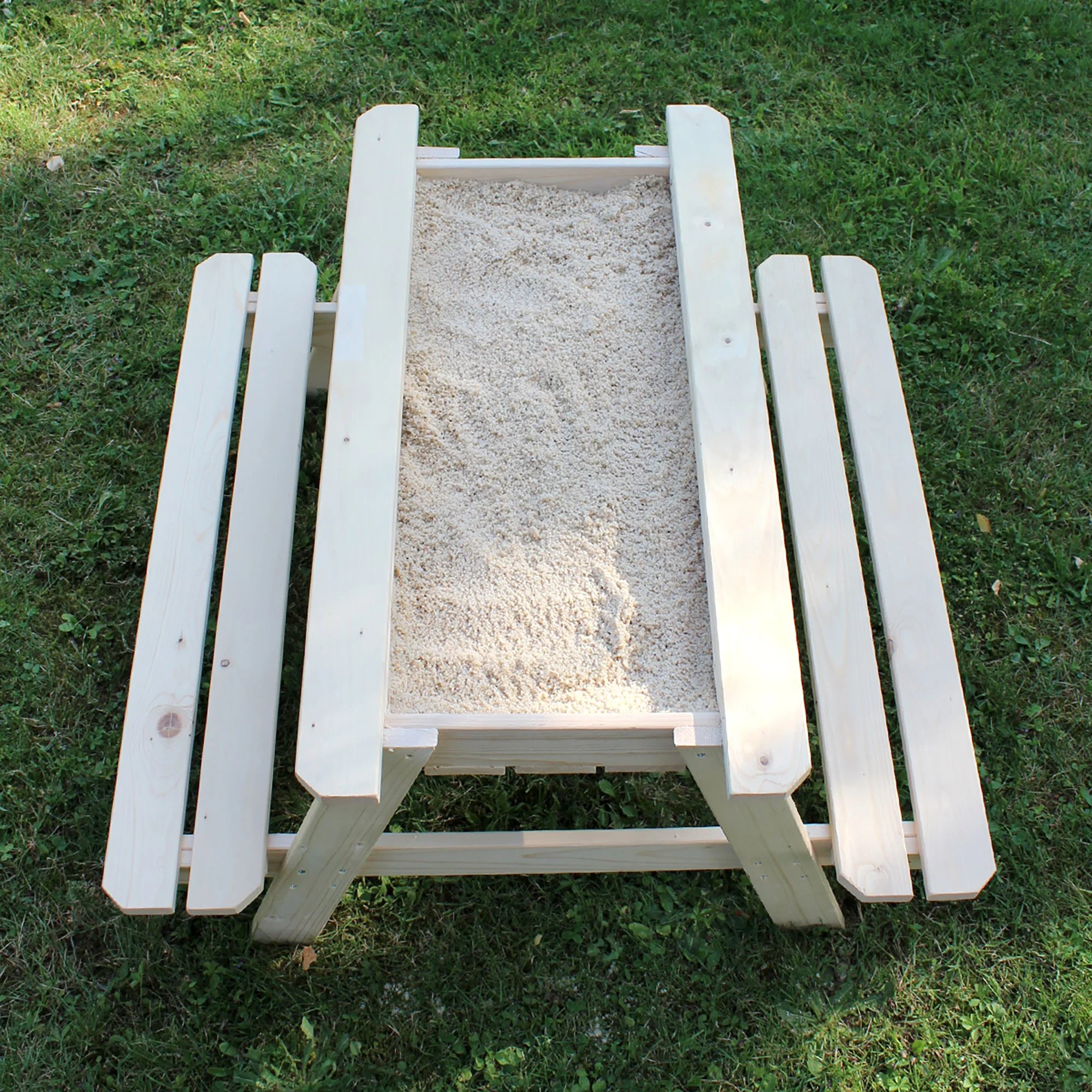 Table de pique-nique en bois + bac intégré - Image 3