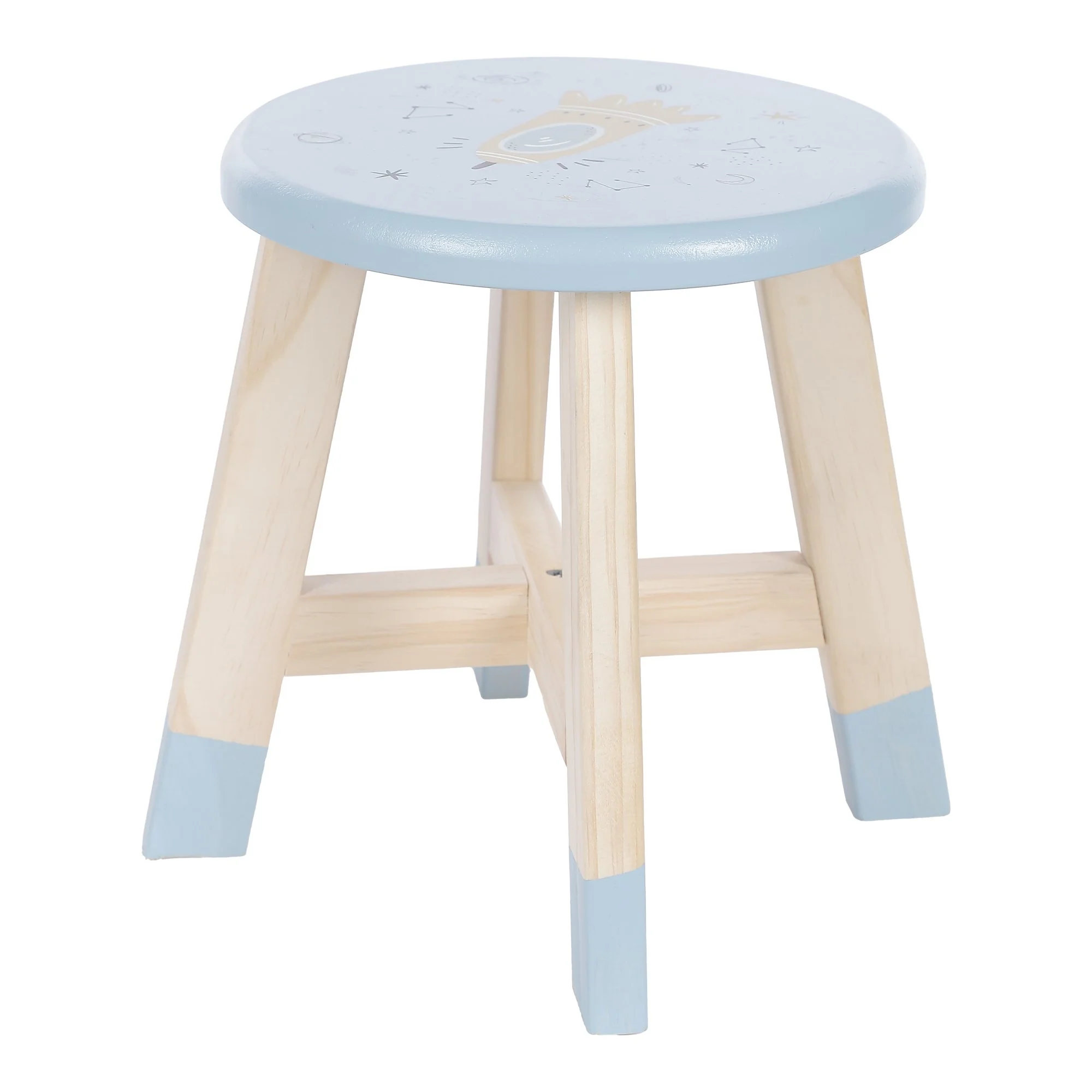 Tabouret en bois pour enfant - Bleu