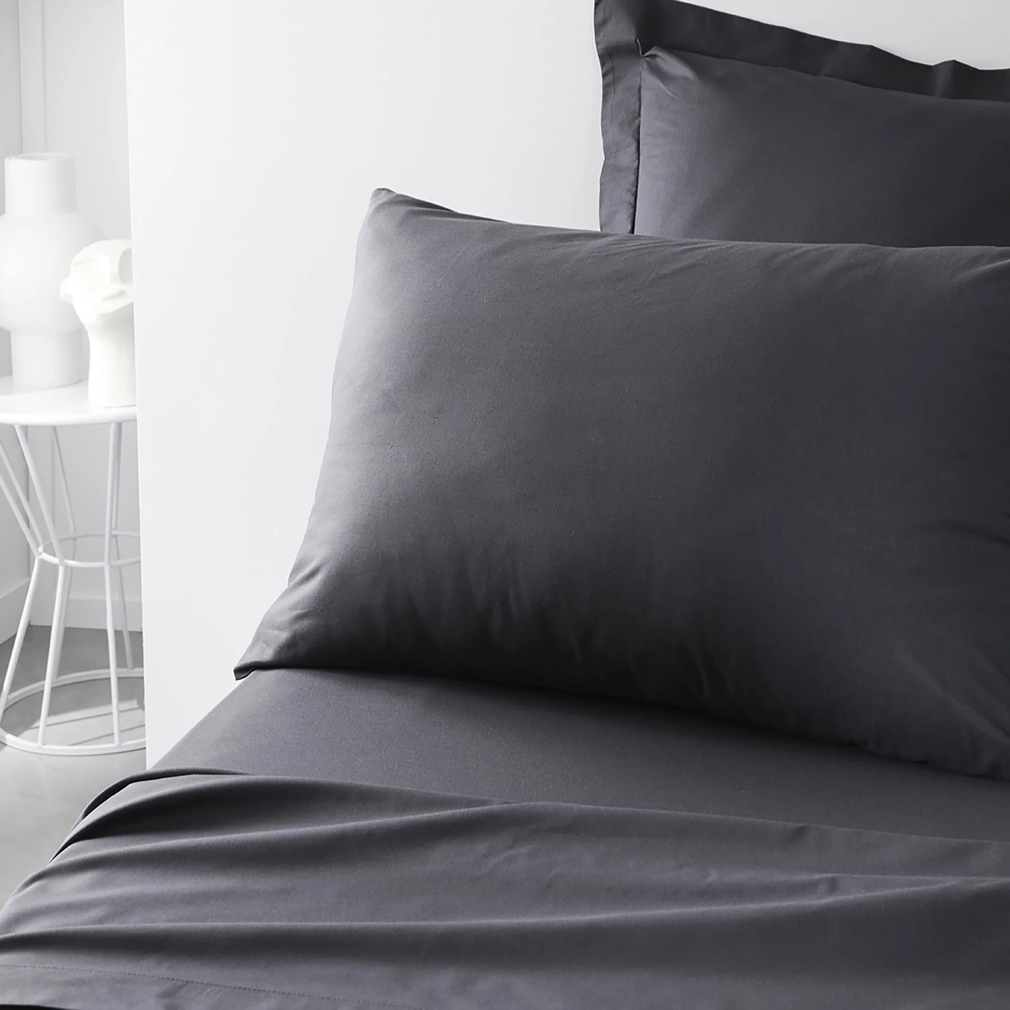 Taie d'oreiller tendance 57 fils  - Gris