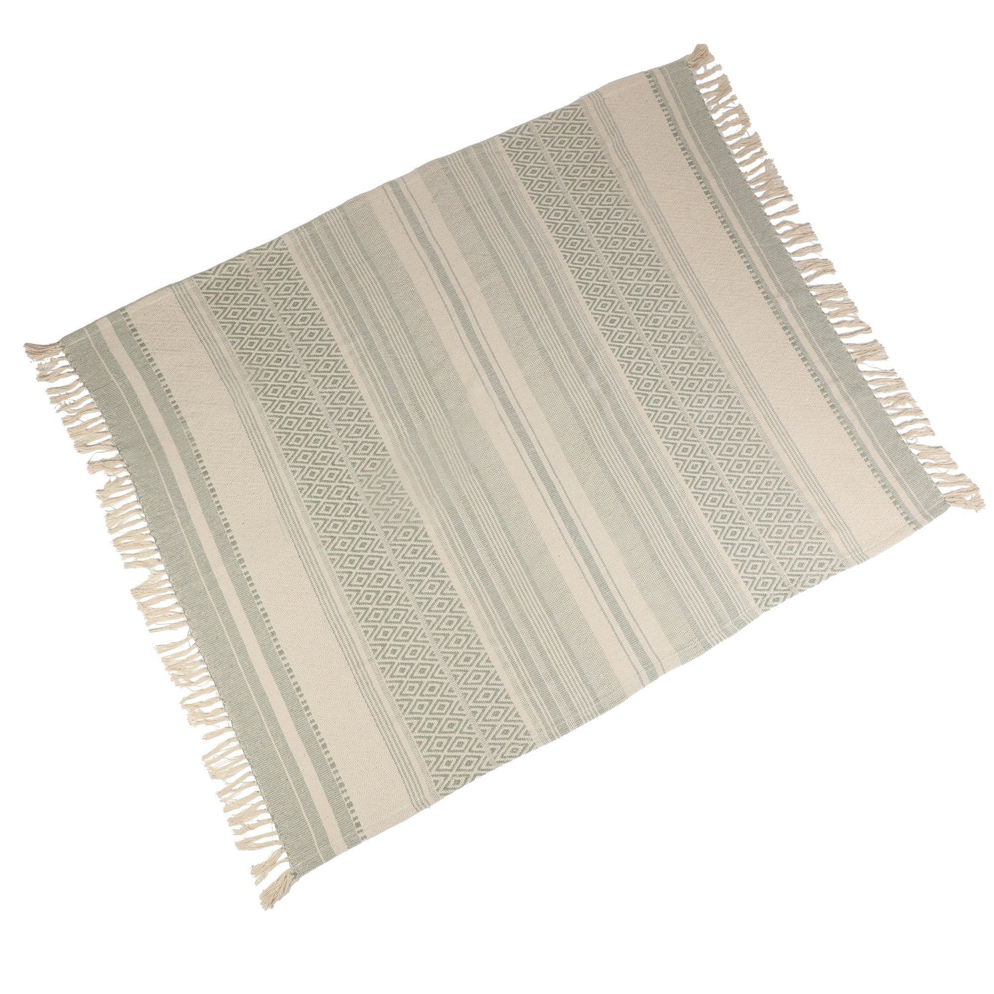 Tapis rayé 50x80cm - Vert - Image 2