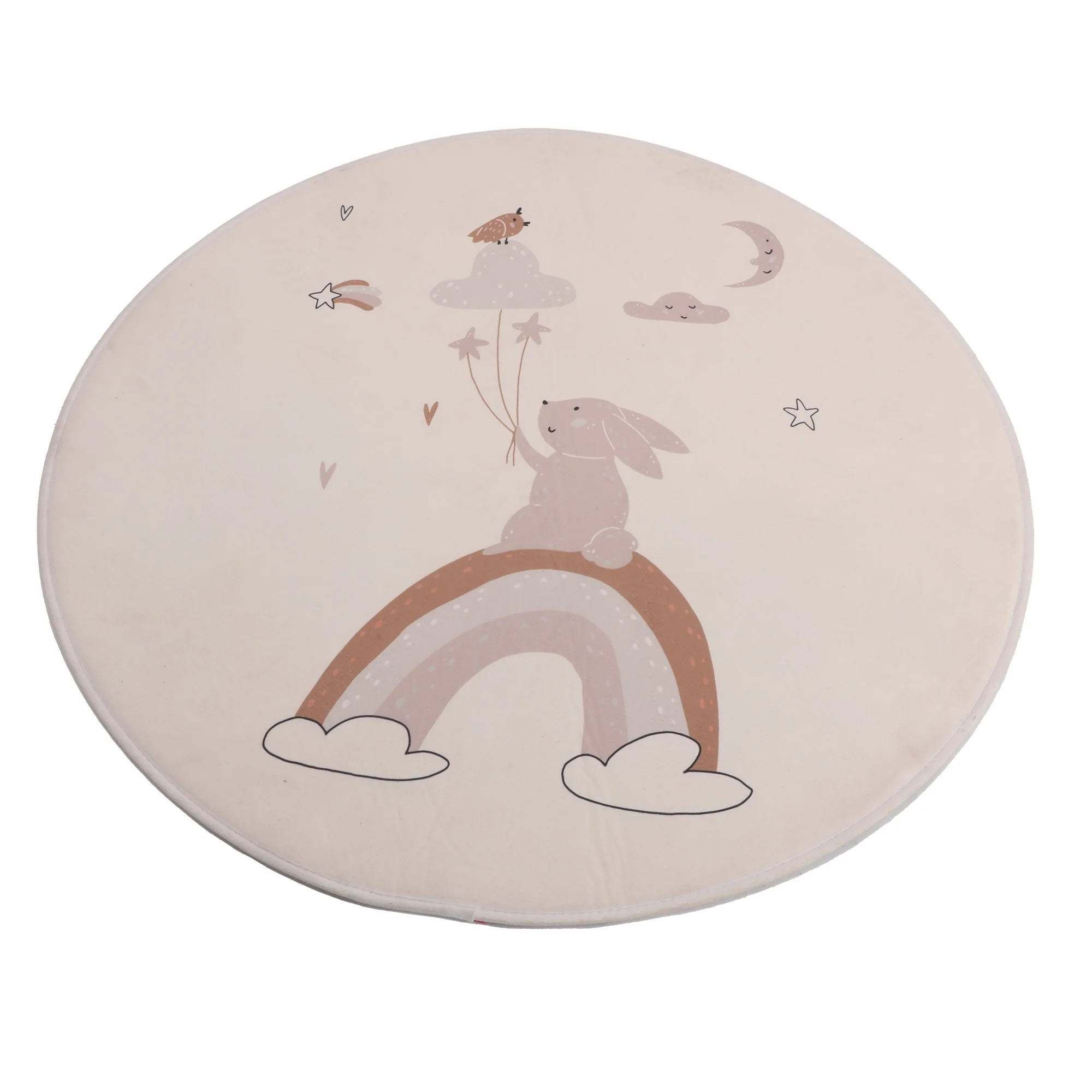 Tapis rond pour enfant  - Gris