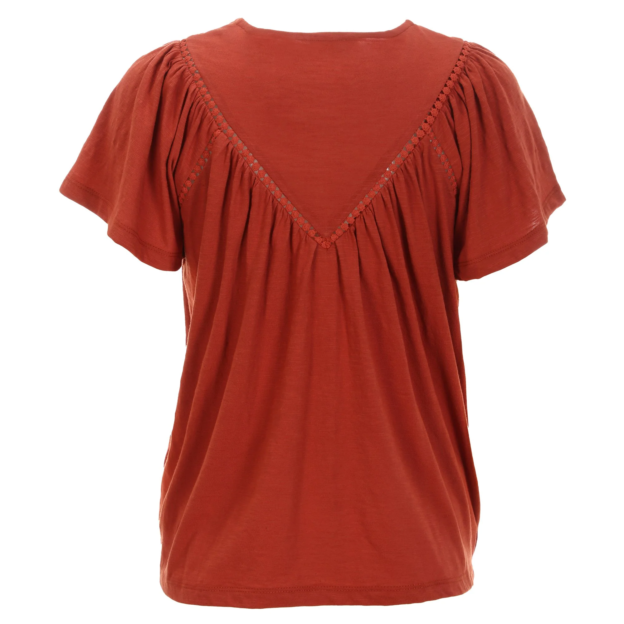 Tee-shirt avec broderie - Orange - Image 2