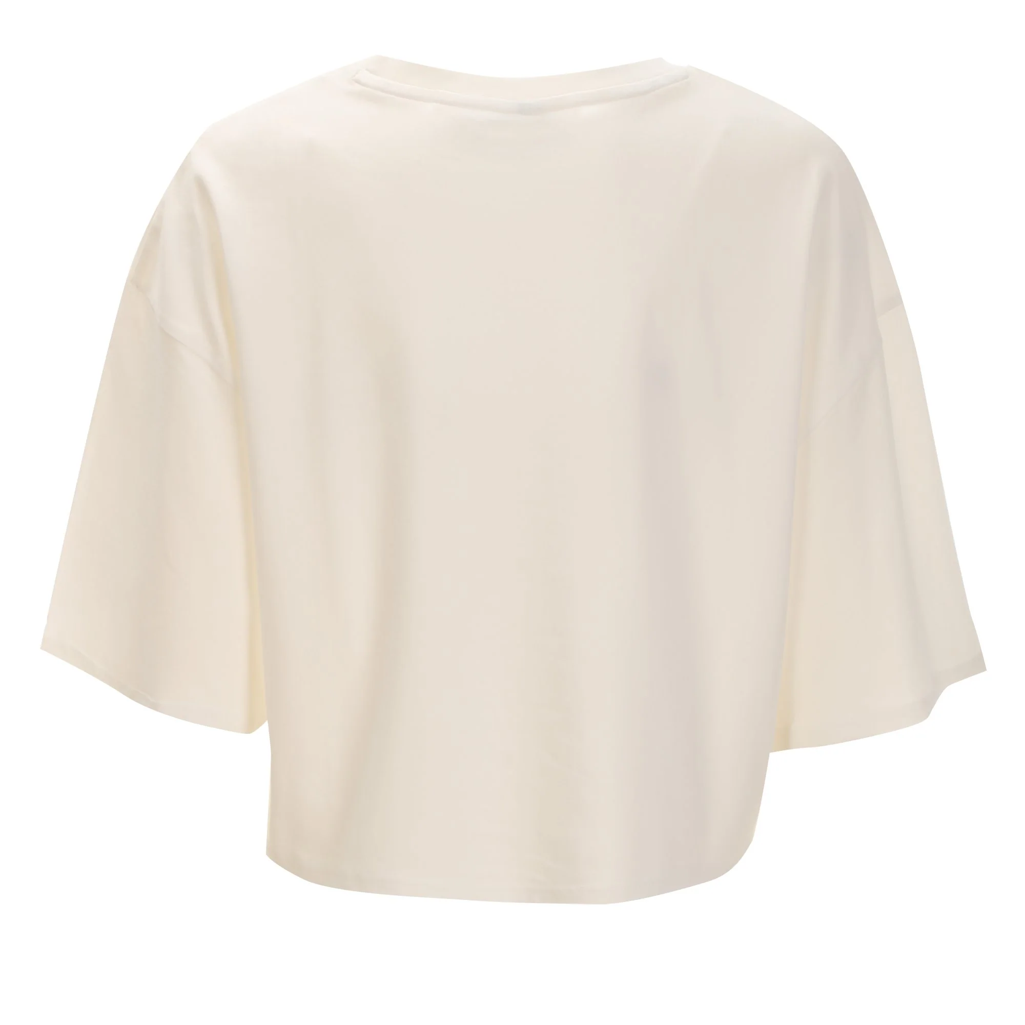 Tee shirt crop top  - Beige - Image 2