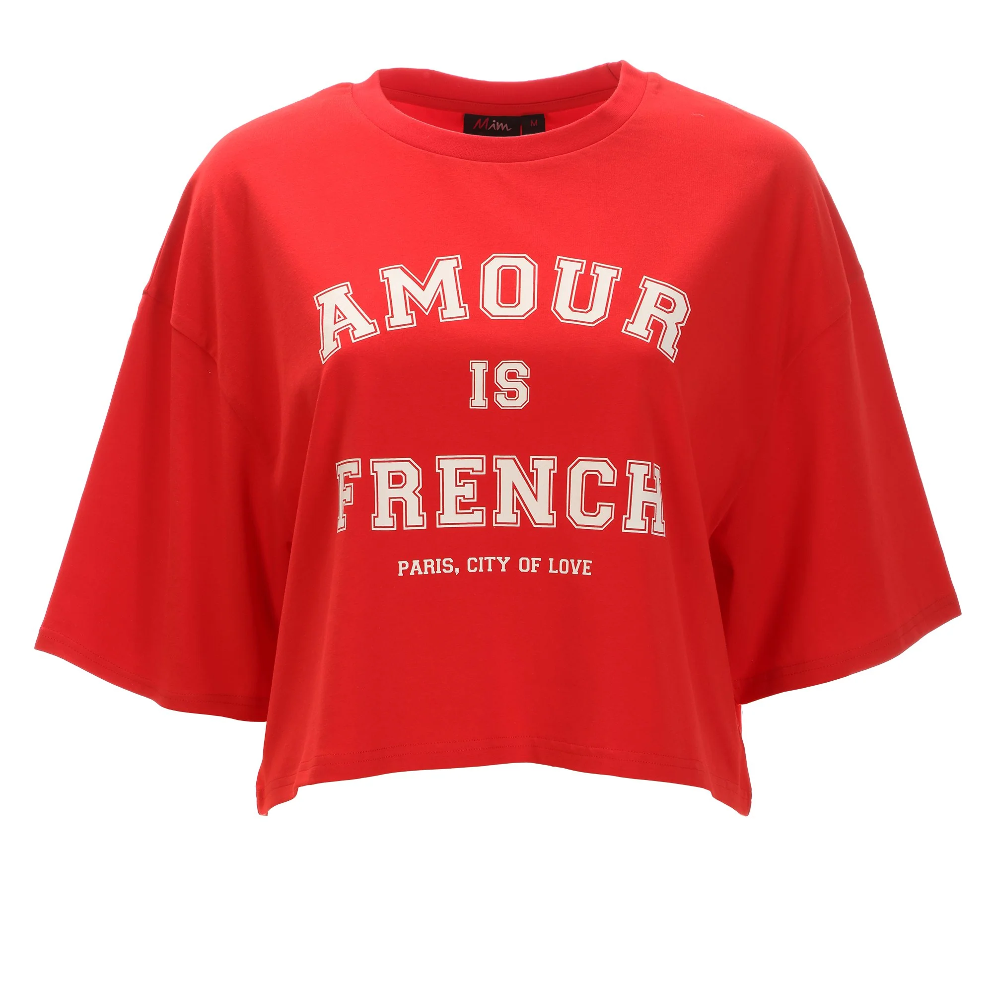 Tee shirt crop top  - Rouge