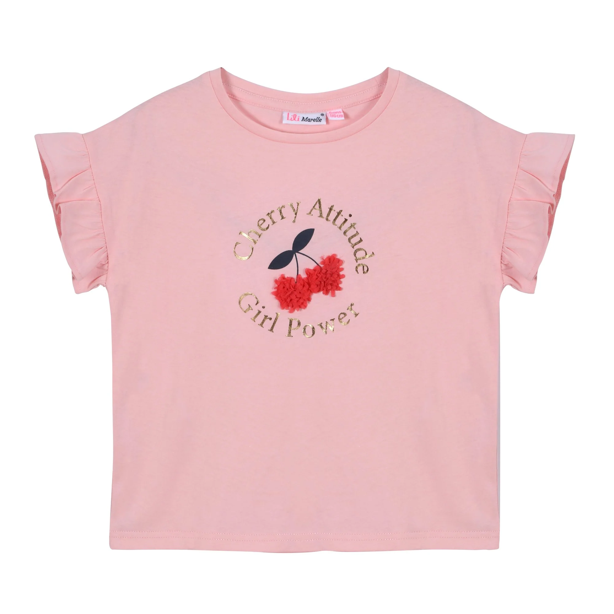 Tee-shirt manches courtes 3/10 ans - Rose - Image 3