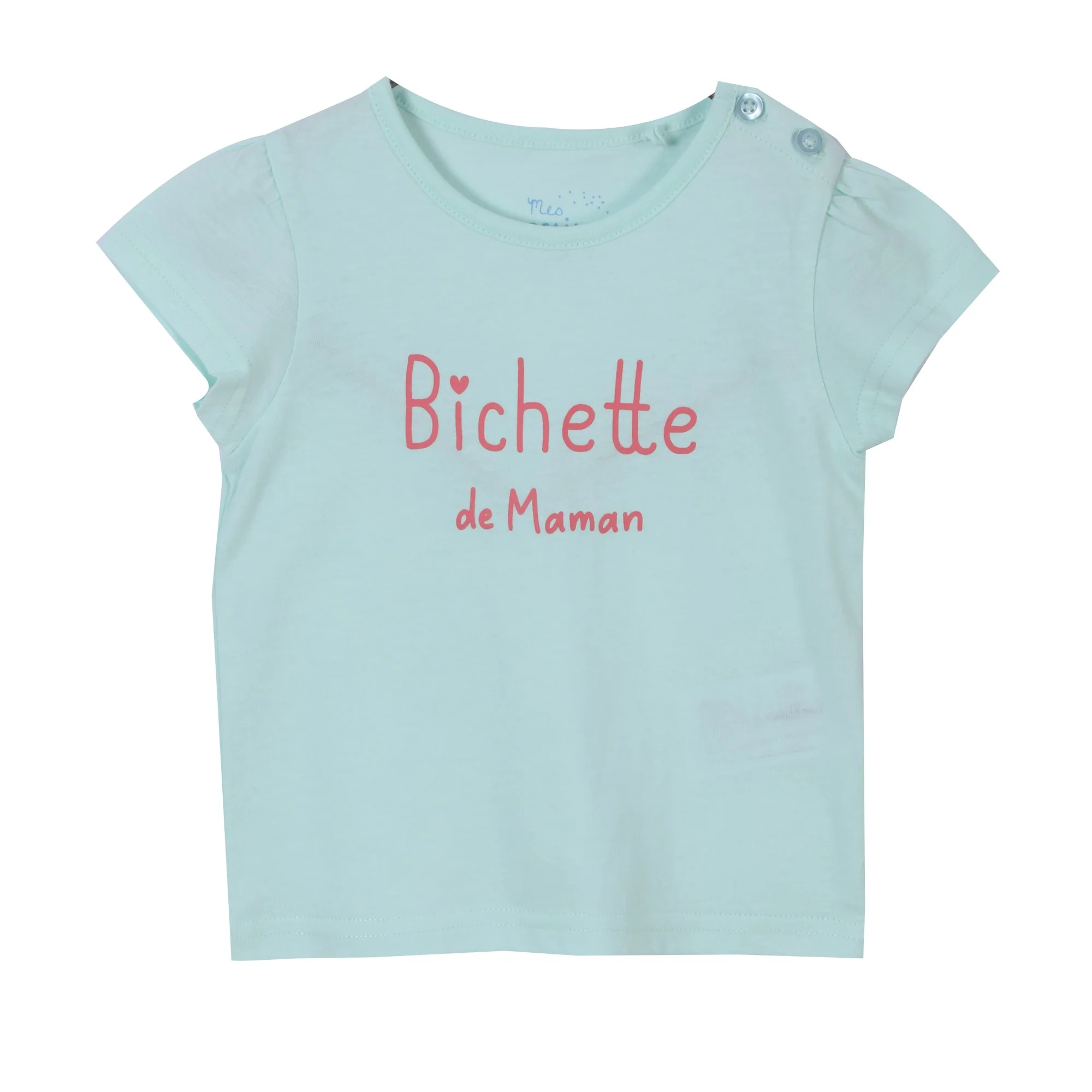 Tee-shirt manches courtes 3/36 mois - Rose foncé - Image 3