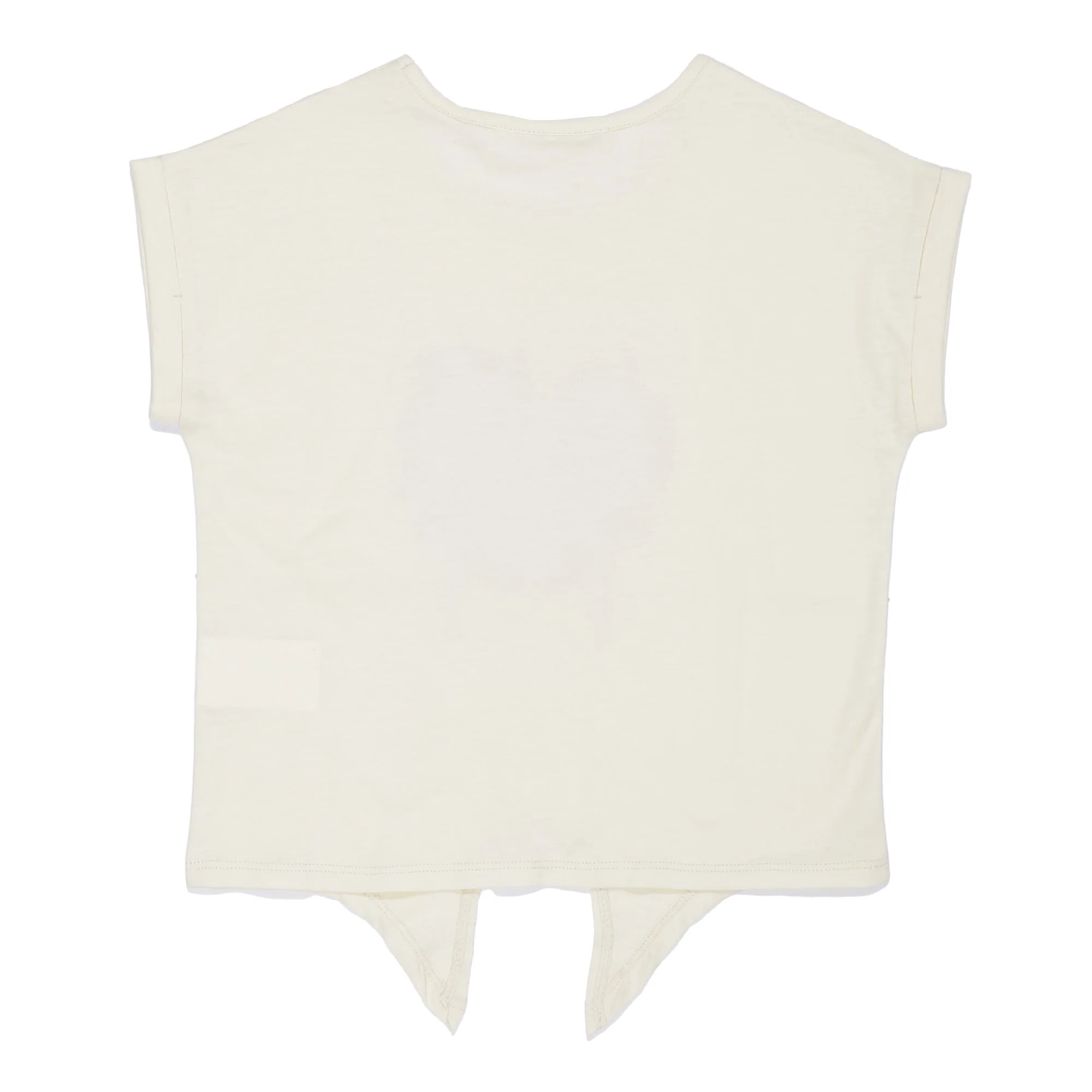 Tee-shirt manches courtes avec nœud 3/6 ans - Jaune - Image 2