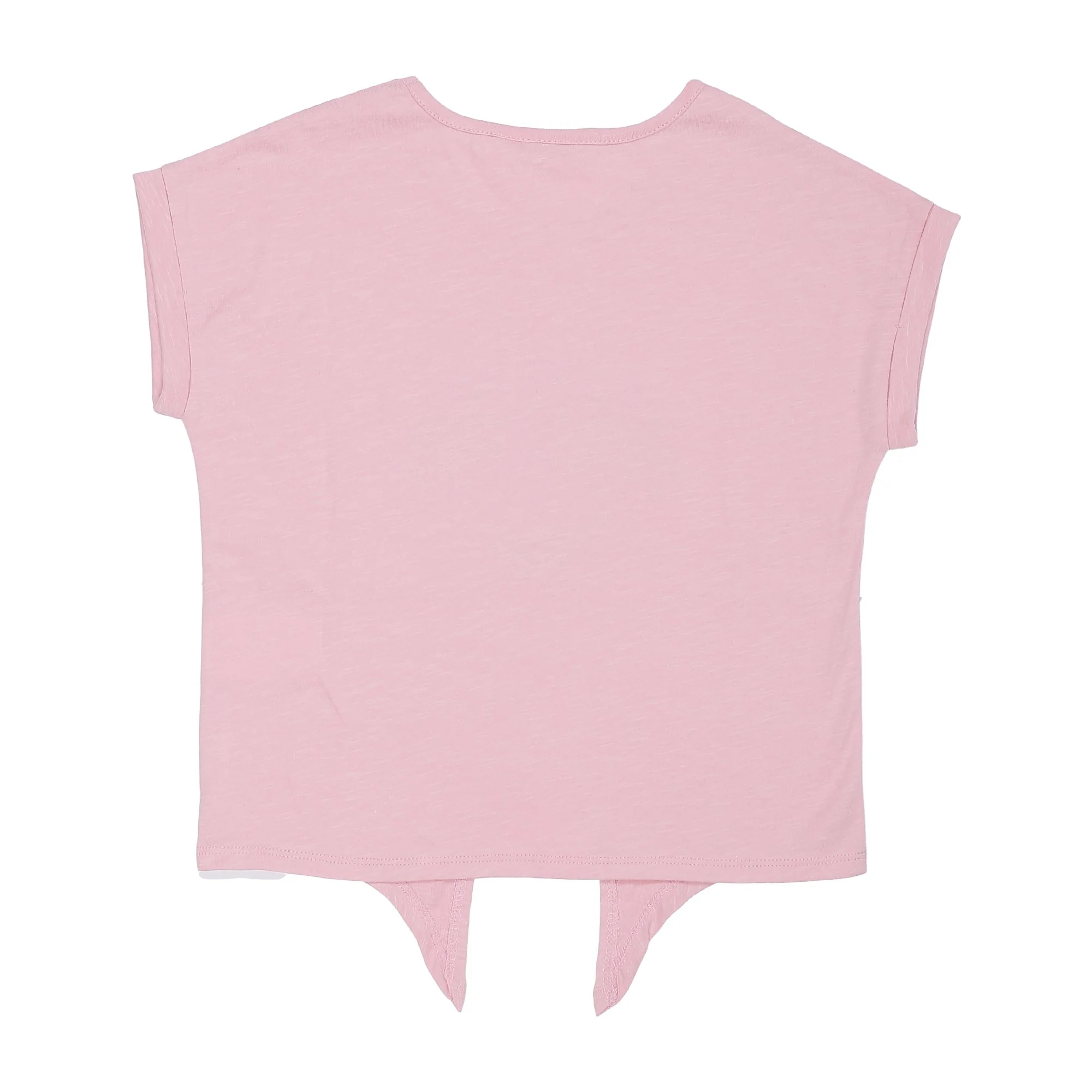Tee-shirt manches courtes avec nœud 3/6 ans - Rose - Image 2