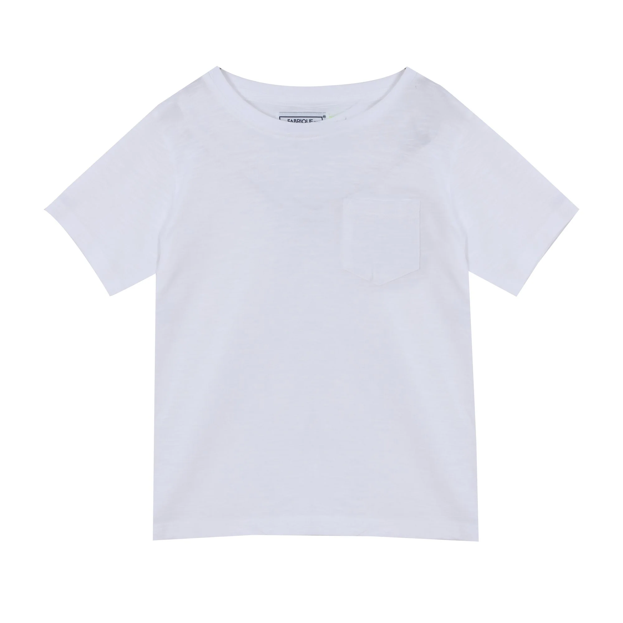 Tee-shirt manches courtes avec poche 3/6 ans - Blanc