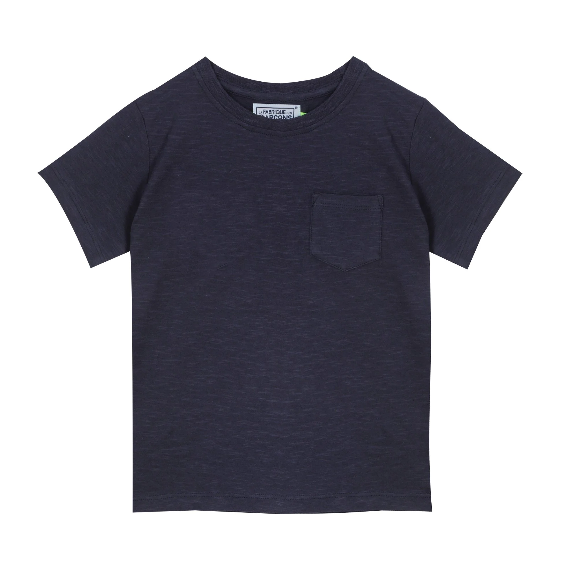 Tee-shirt manches courtes avec poche 3/6 ans - Bleu foncé