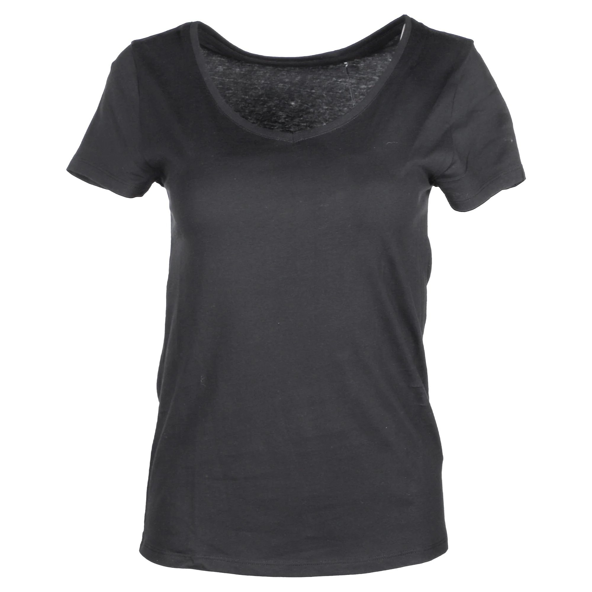Tee-shirt manches courtes col V - Gris - Image 3