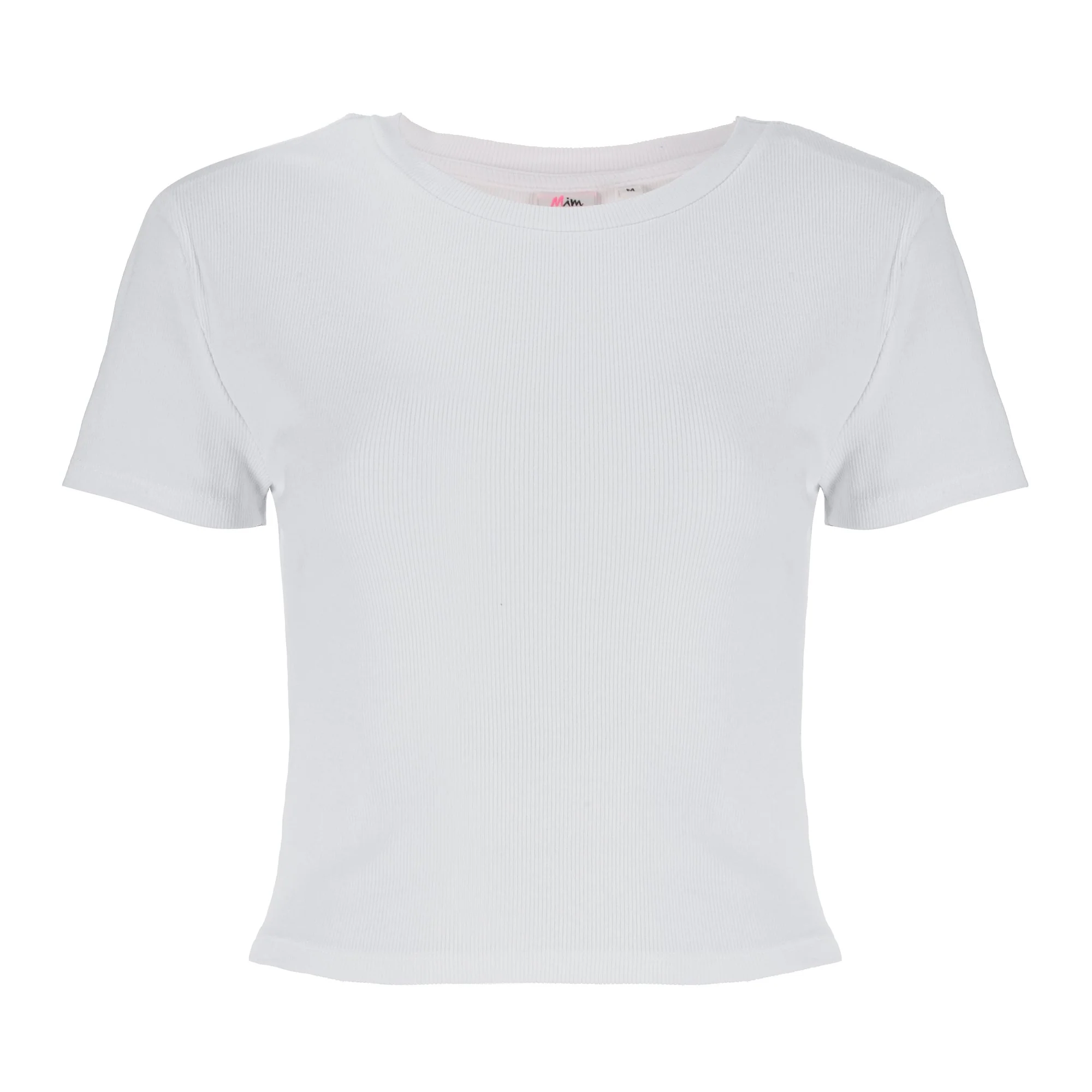 Tee-shirt manches courtes crop  - Blanc