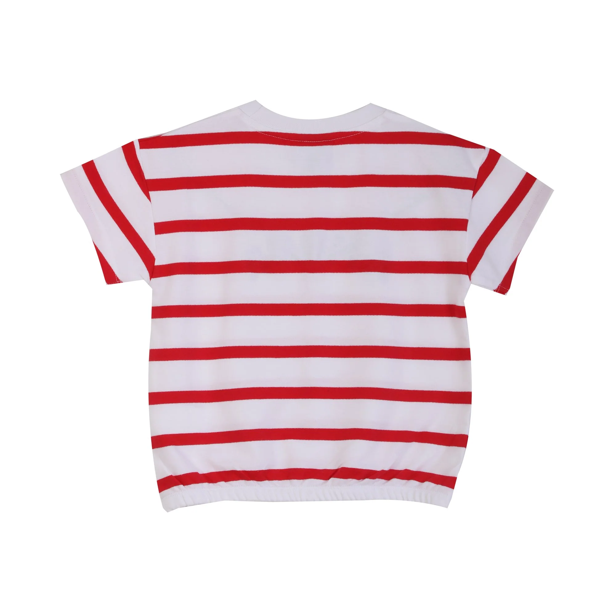 Tee-shirt manches courtes marinière 3-12 ans - Rouge - Image 2