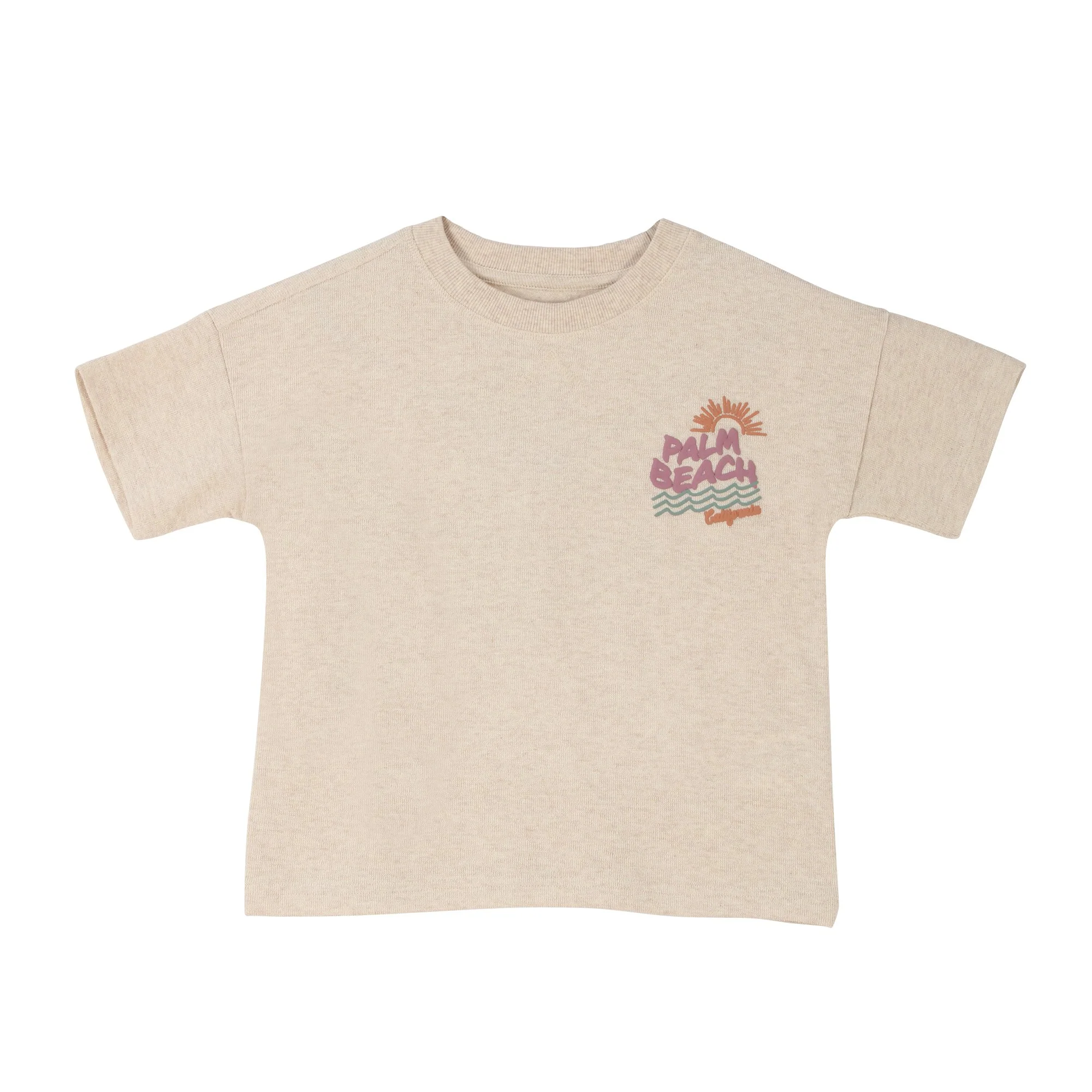 Tee-shirt manches courtes Palm Beach 3/12 ans - Beige
