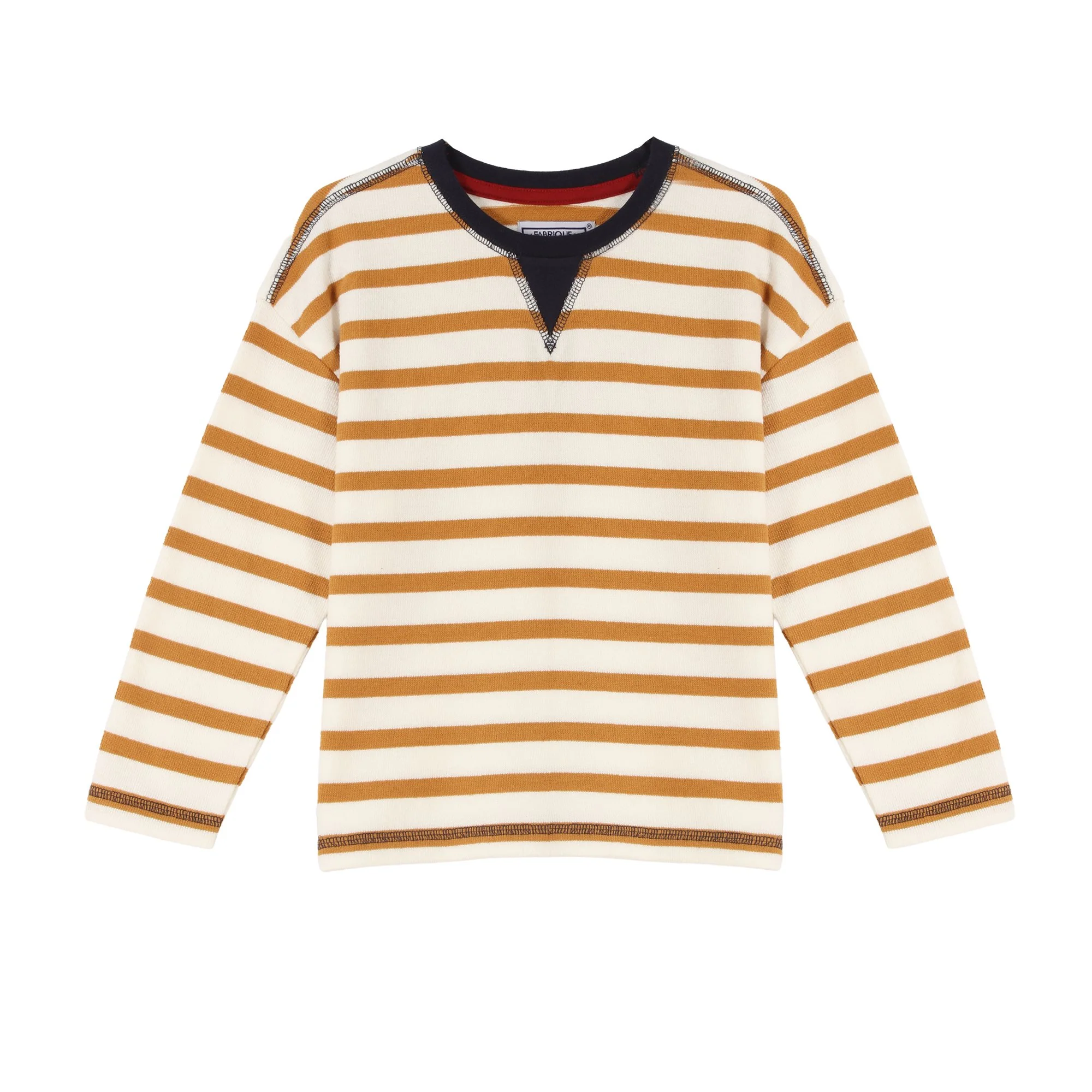 Tee-shirt manches longues marinière 3/12 ans - Jaune