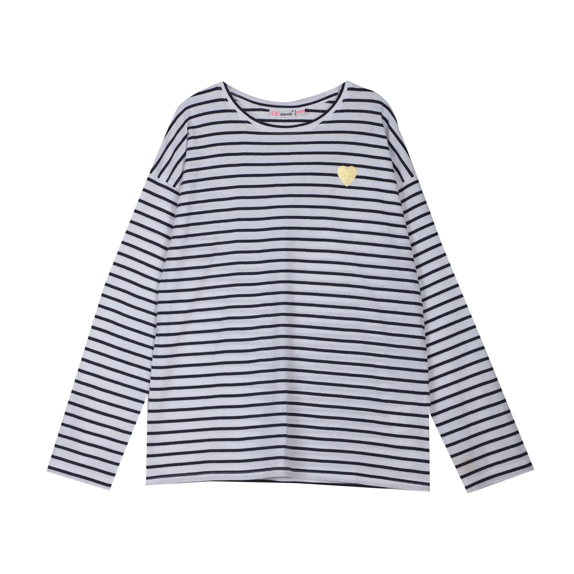 Tee-shirt manches longues marinière 8/12ans - Rose