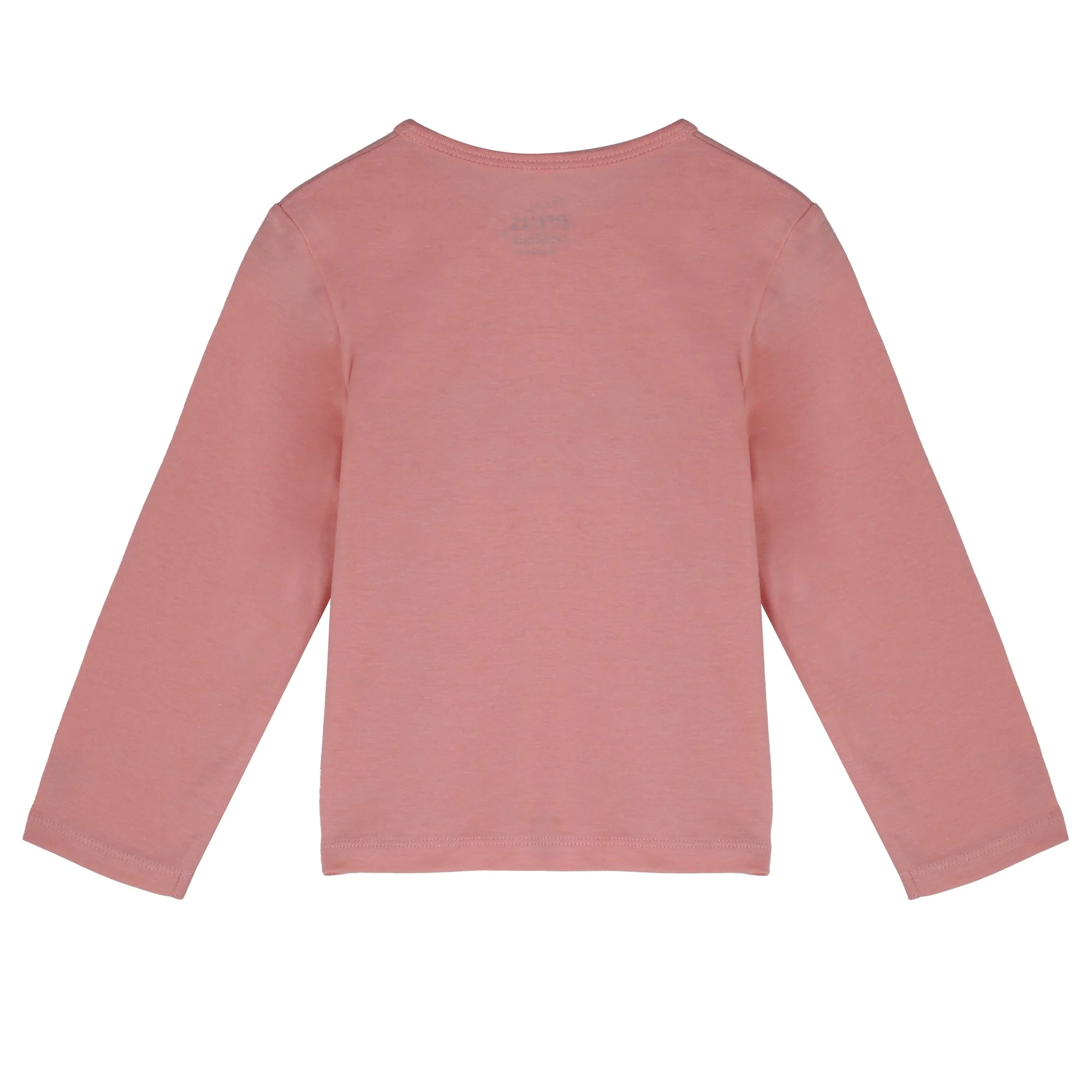 Tee-shirt manches longues uni 3/36 mois  - Rose - Image 2