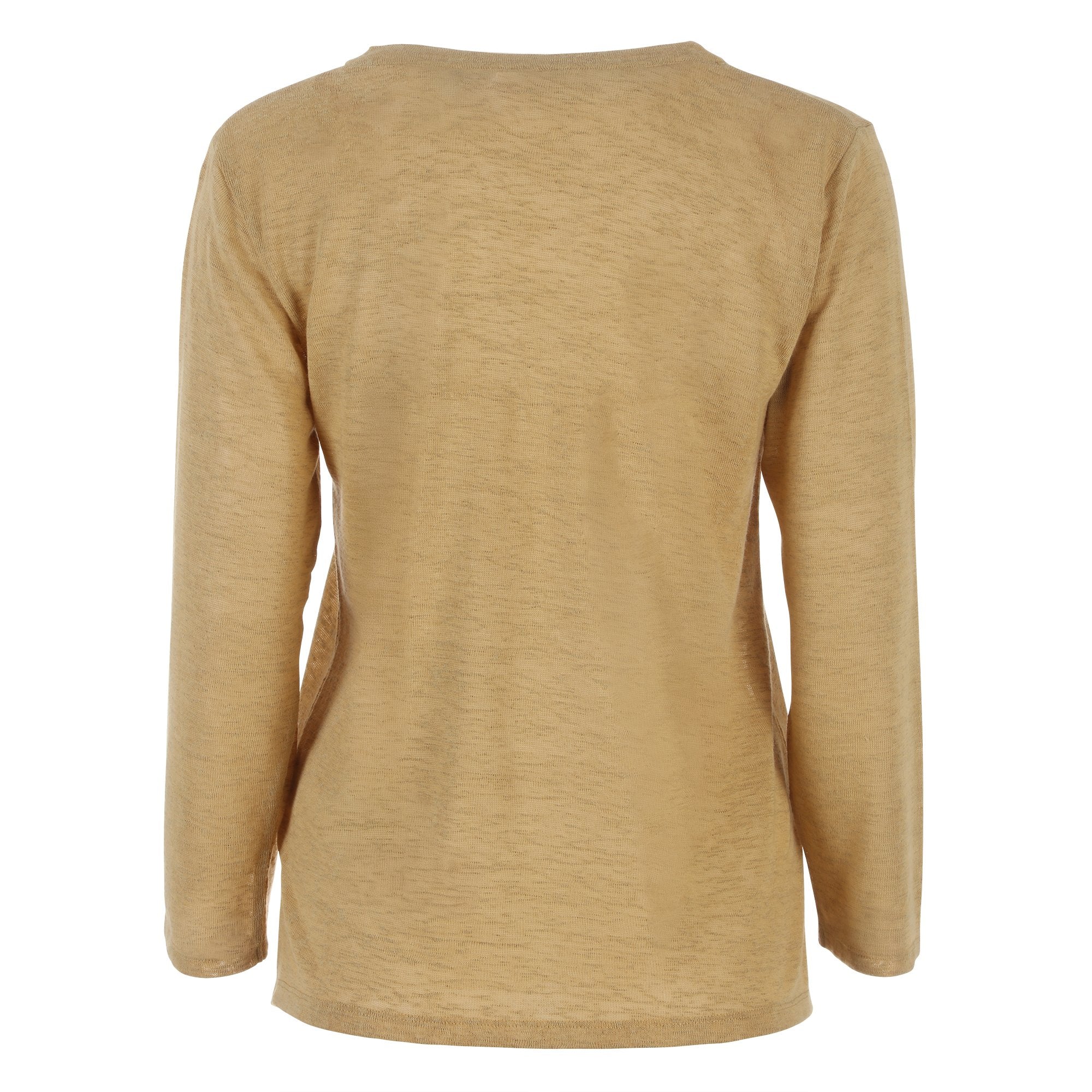 Tee-shirt manches longues uni  - Noir - Image 6