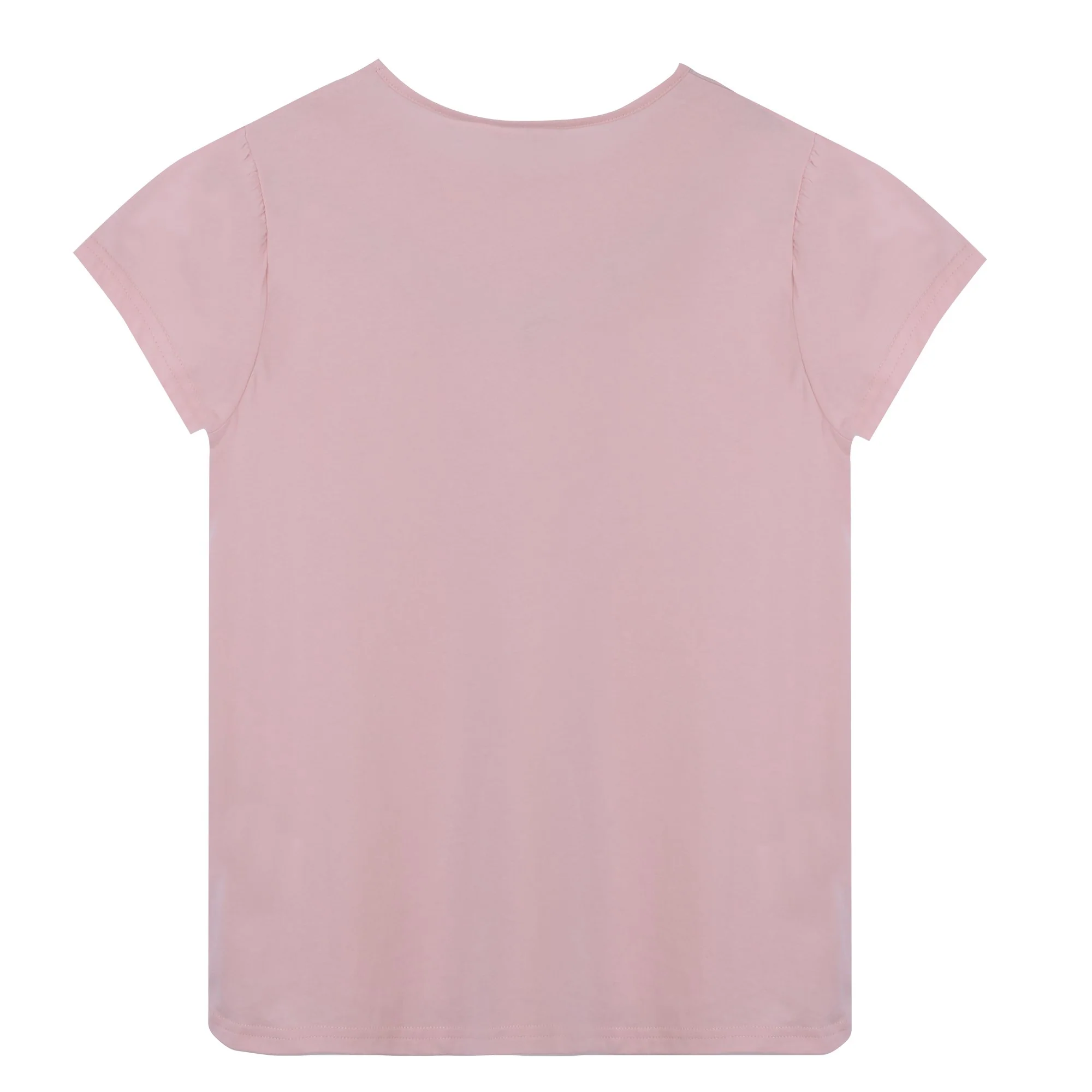 Tee-shirt uni manches courtes 3/12 ans - Rose - Image 2