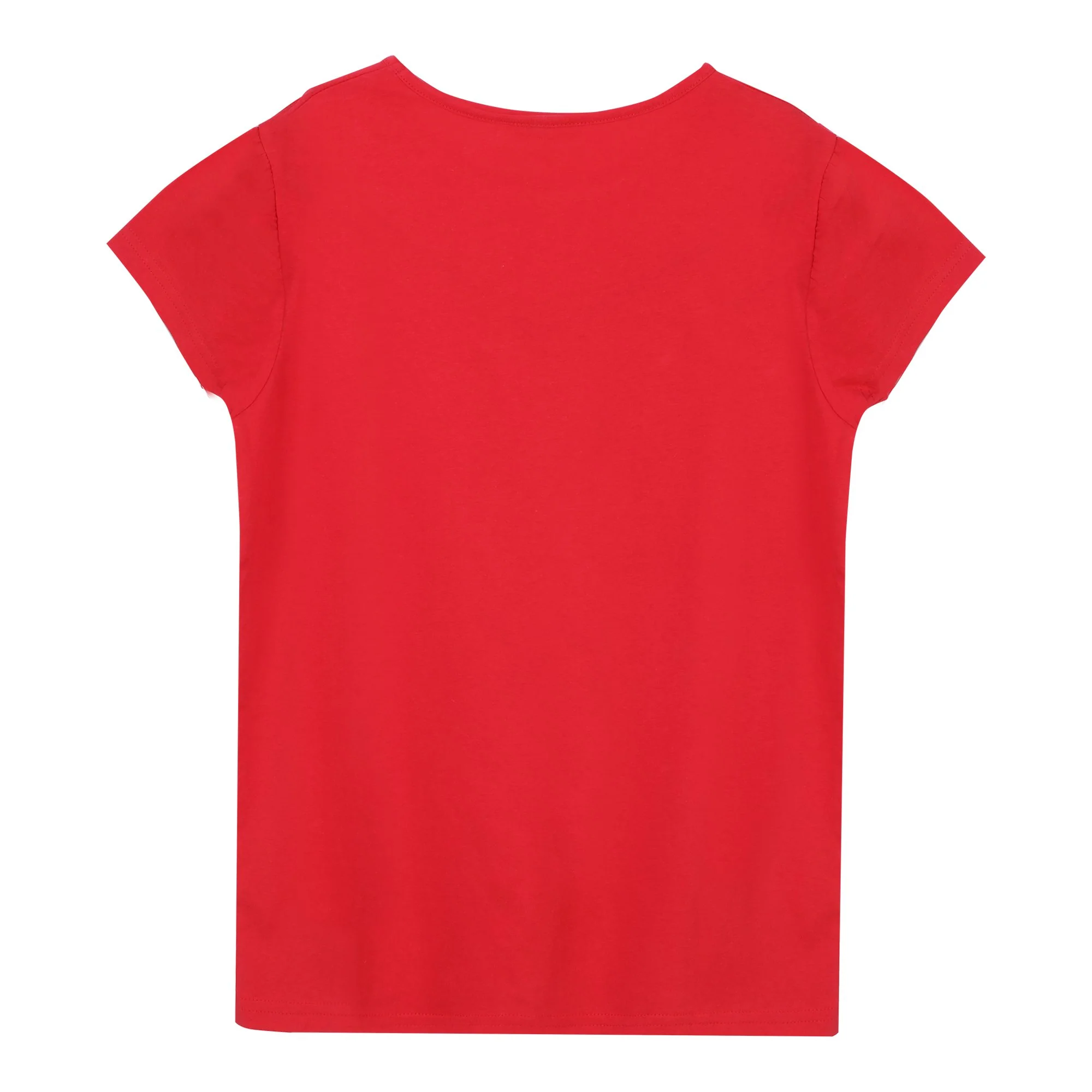Tee-shirt uni manches courtes 3/12 ans - Rouge - Image 4