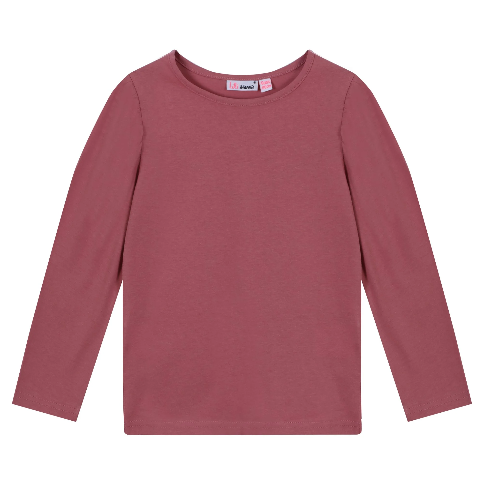 Tee-shirt uni manches longues 3/12 ans - Bleu foncé - Image 3