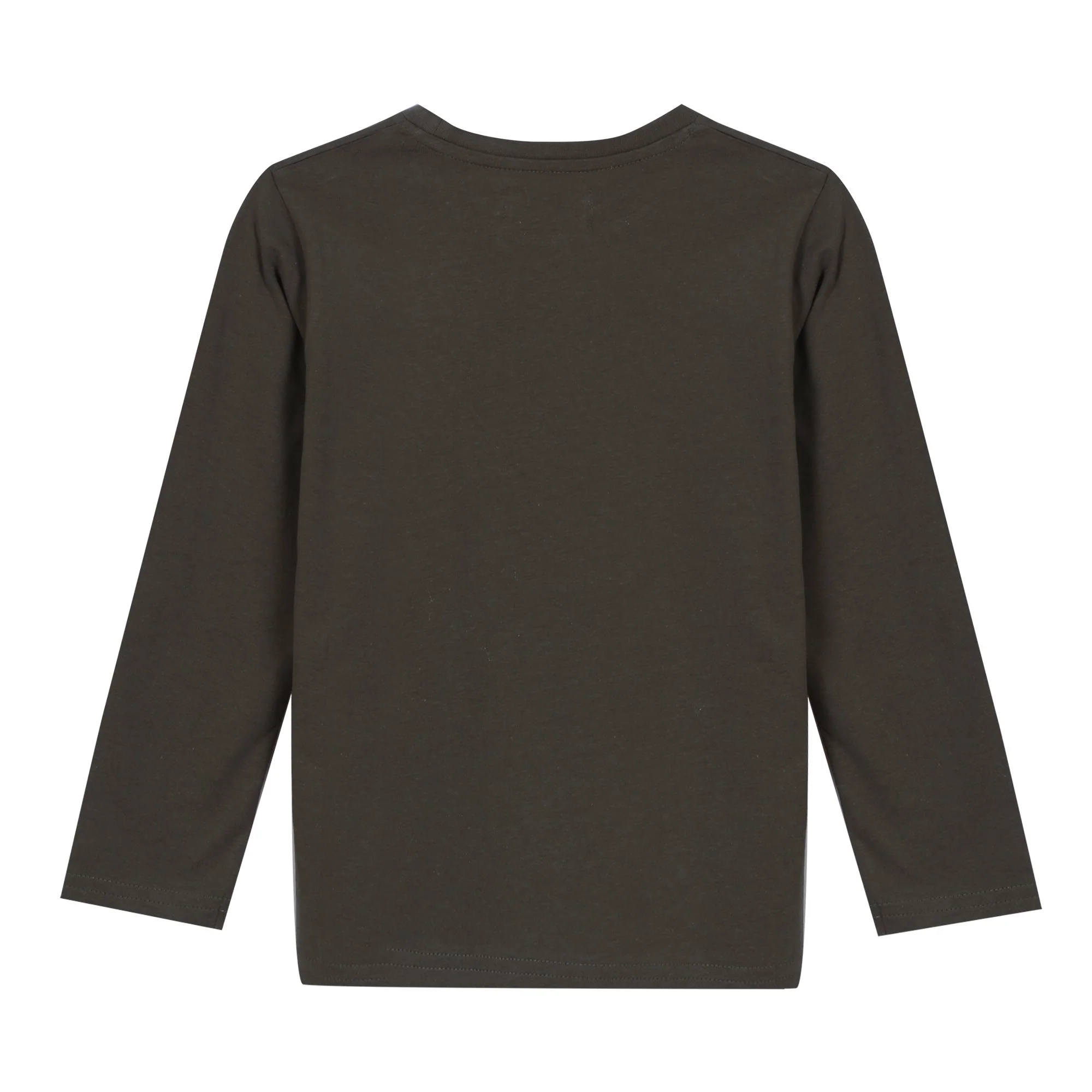 Tee-shirt uni manches longues 3/12 ans - Kaki - Image 6