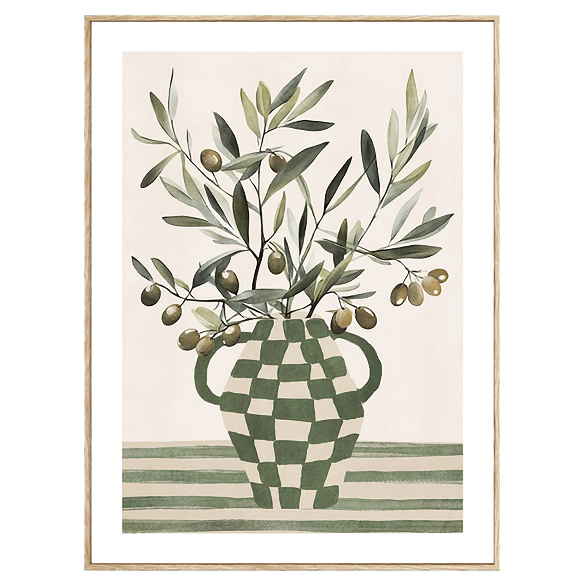 Toile imprimée Olive Claudia 45x60cm