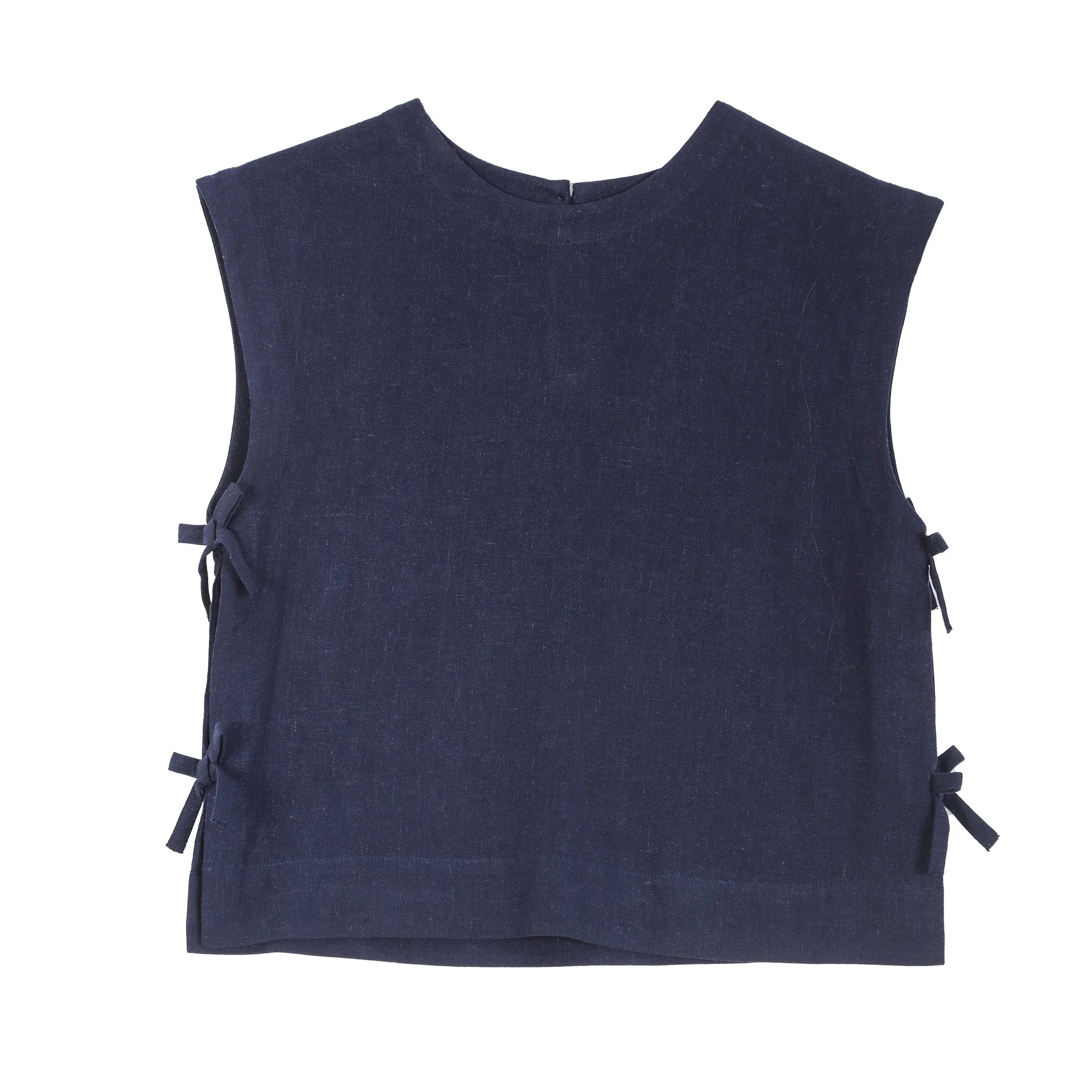 Top sans manches noué 3/12 ans - Bleu foncé