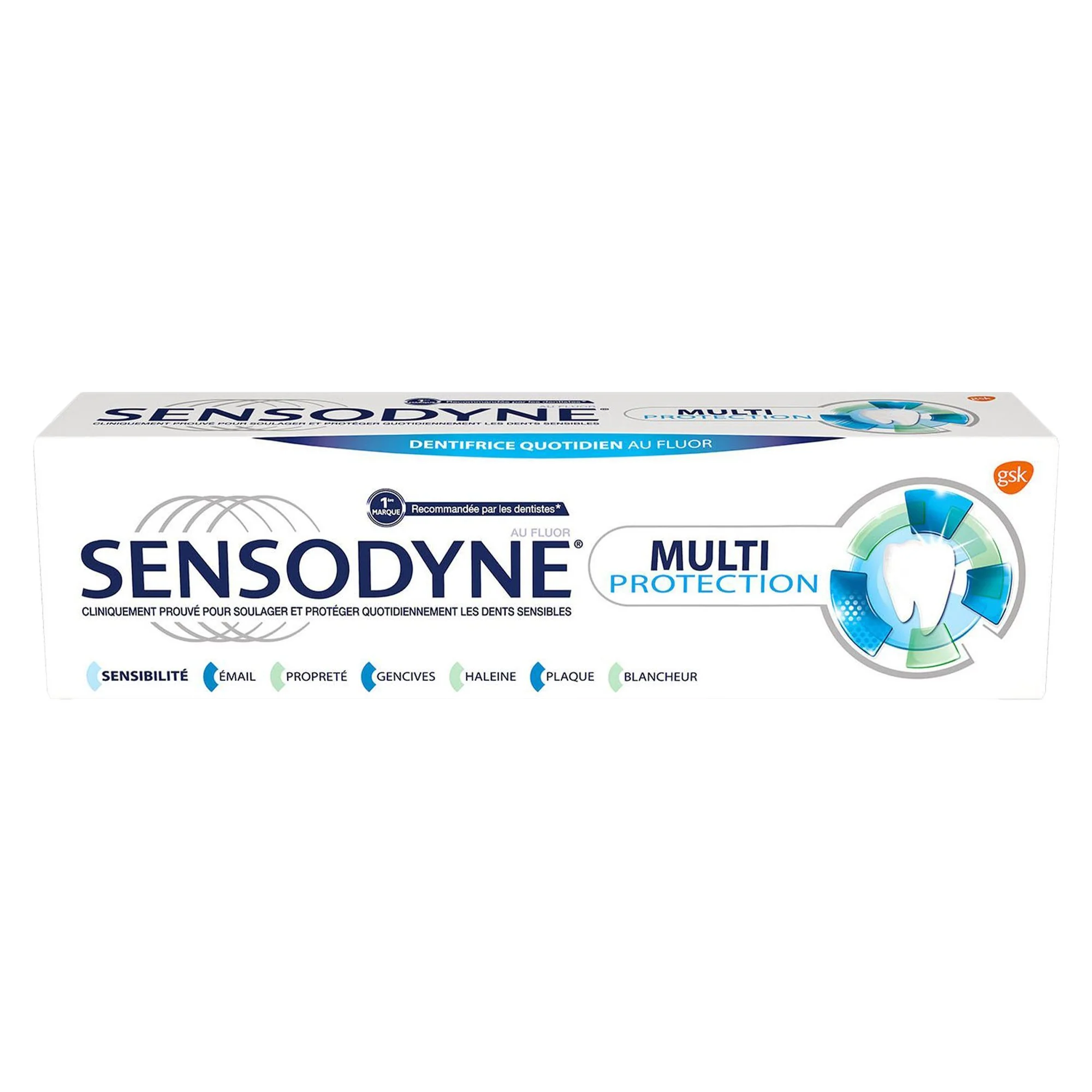 Tube de dentifrice multi protection +