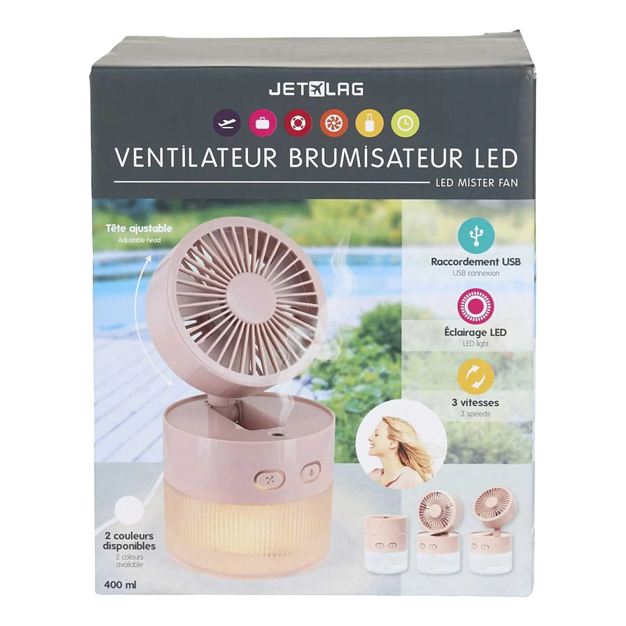 Ventilateur brumisateur USB LED orientable - Image 5