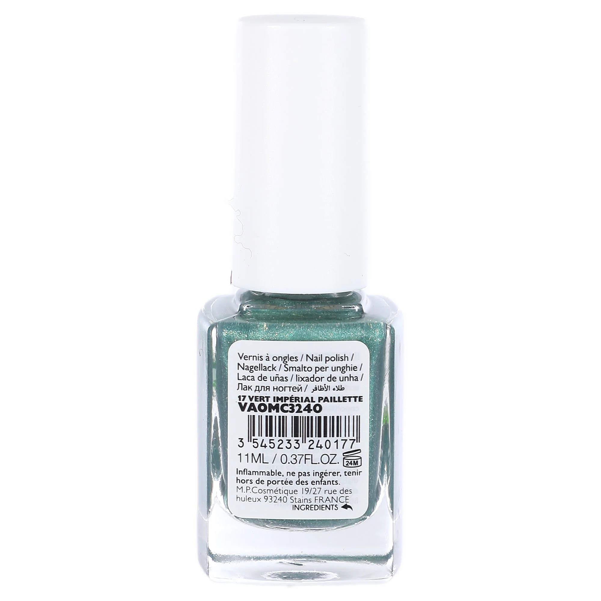 Vernis à ongle vert impérial pailleté - Image 2