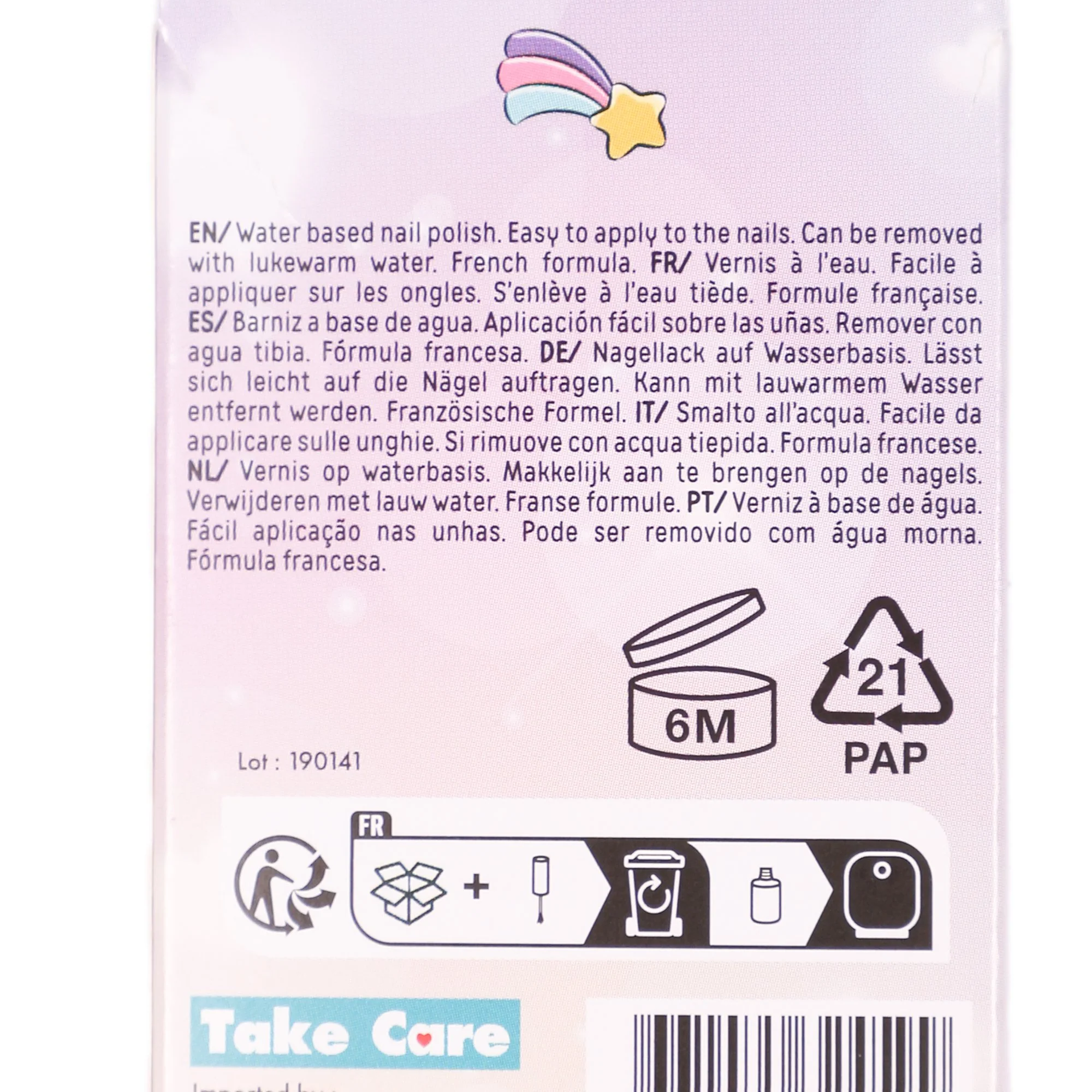 Vernis à ongles à l'eau blanc Licorne - Image 4